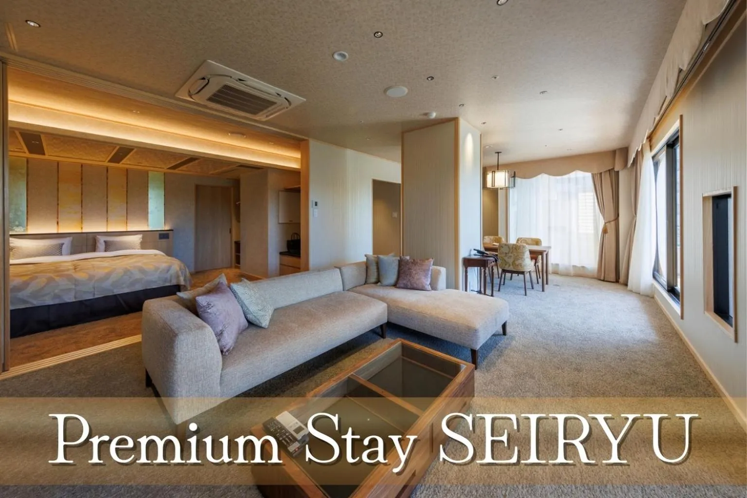 Living room, Bed in Kinugawa Grand Hotel Yumenotoki