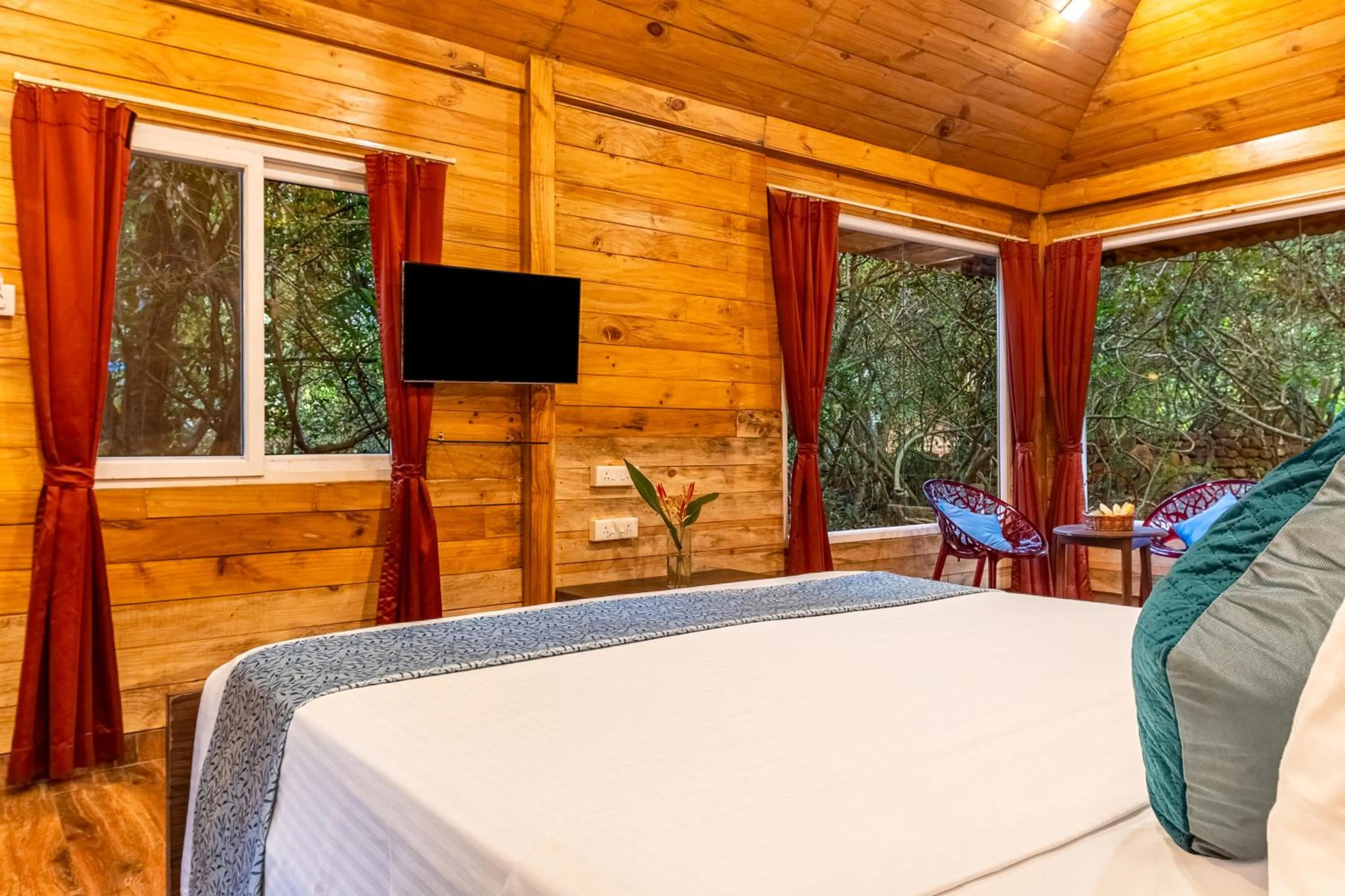 View (from property/room), Bed in Nature Trails Rock Valley, Goa