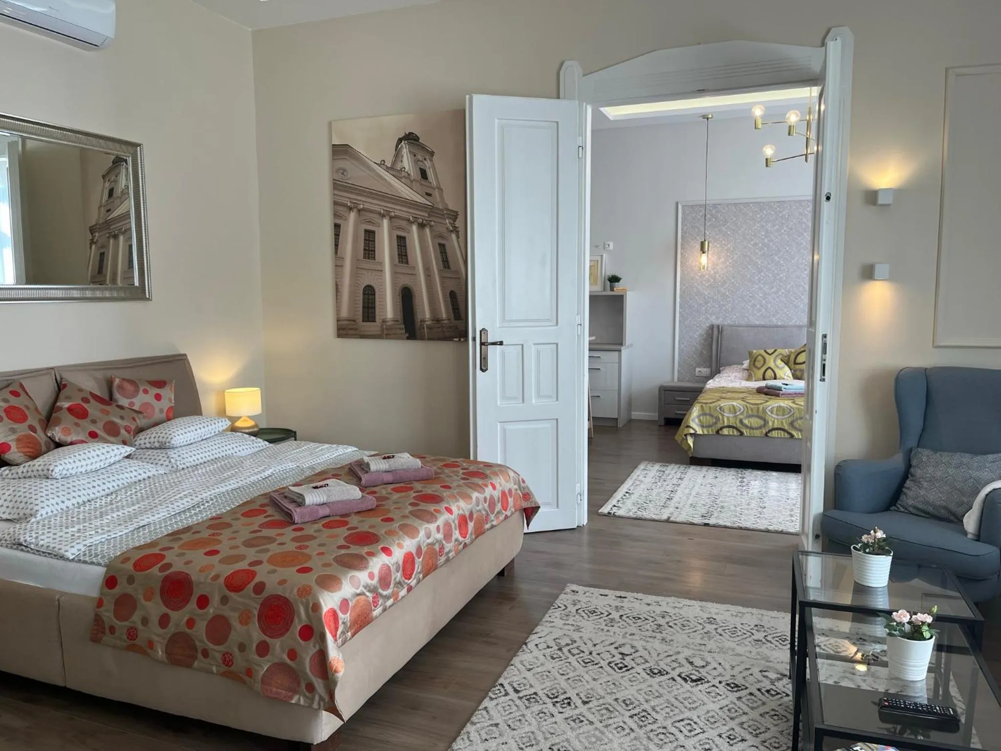 Bed in Visit Debrecen Apartman