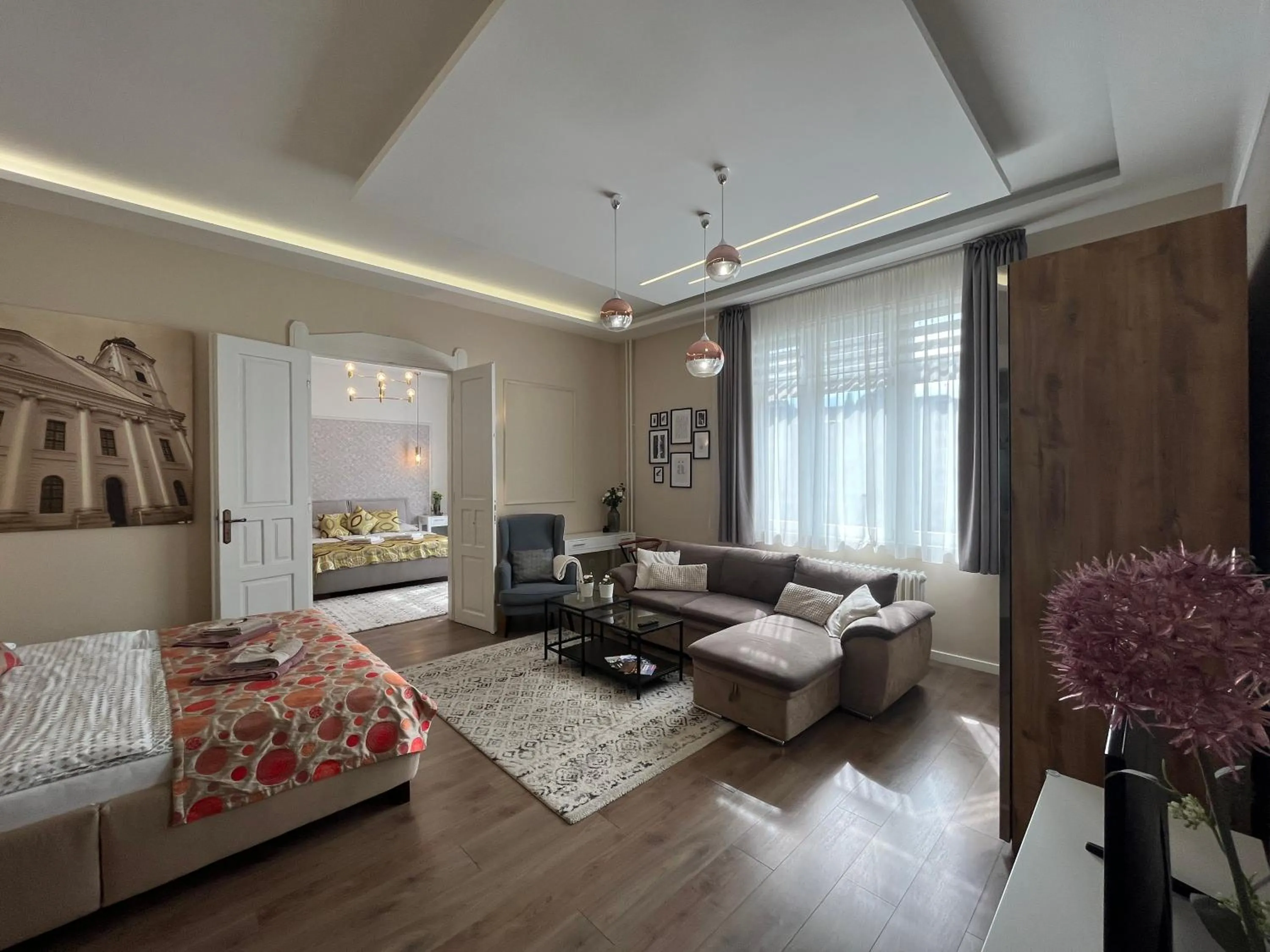 Bed in Visit Debrecen Apartman