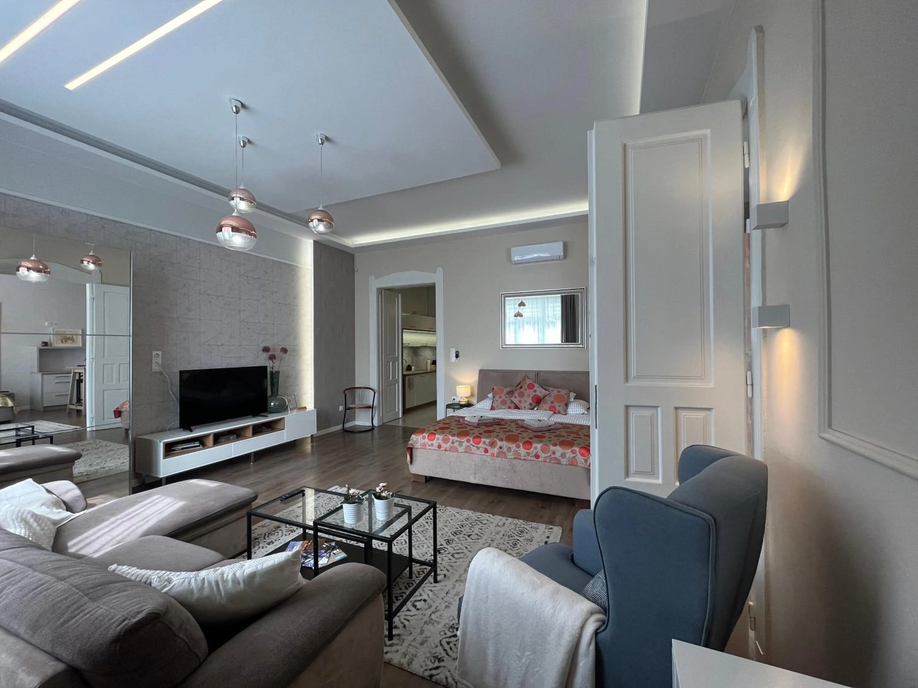 Bed in Visit Debrecen Apartman