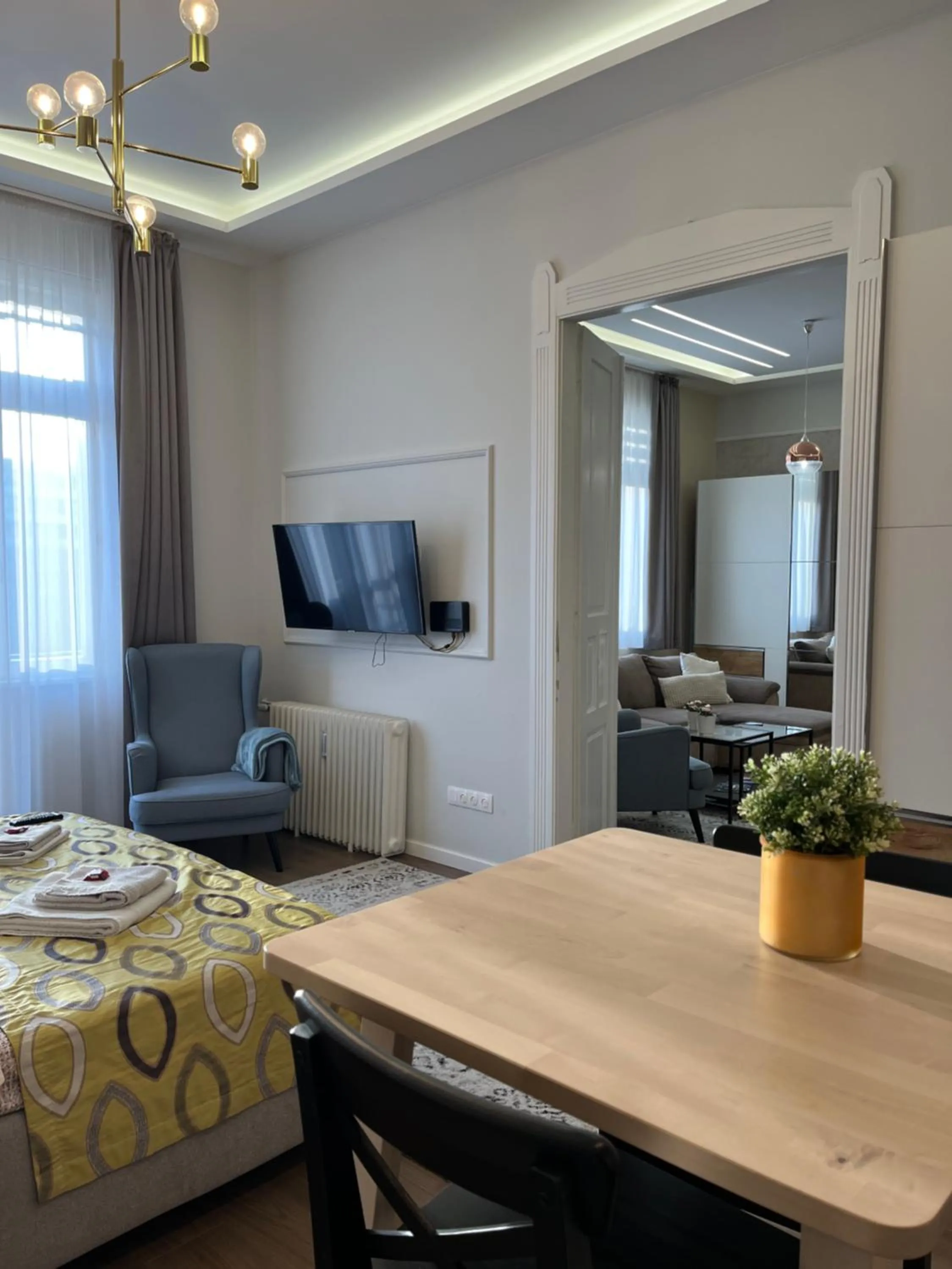 Bed in Visit Debrecen Apartman