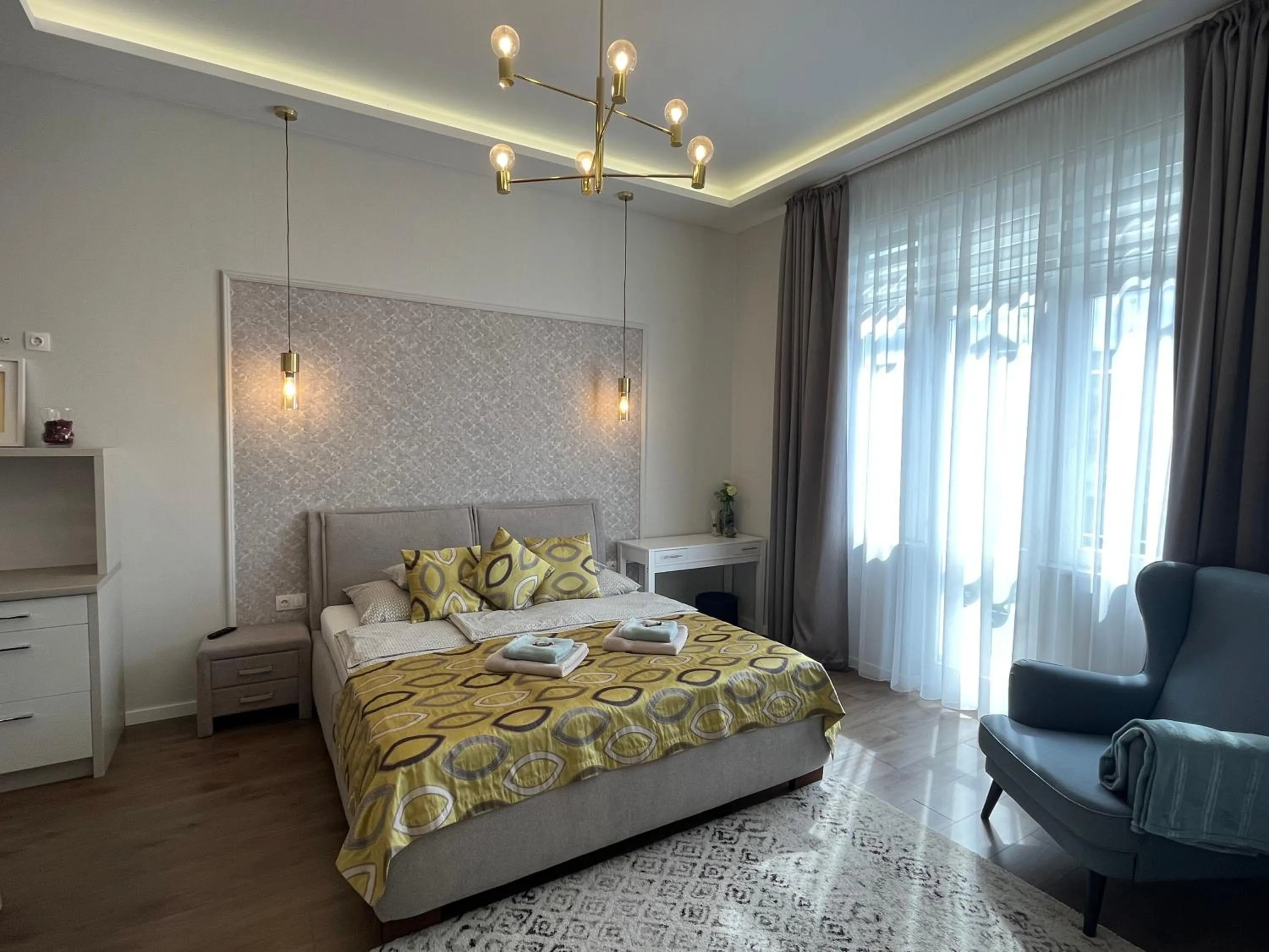 Bed in Visit Debrecen Apartman