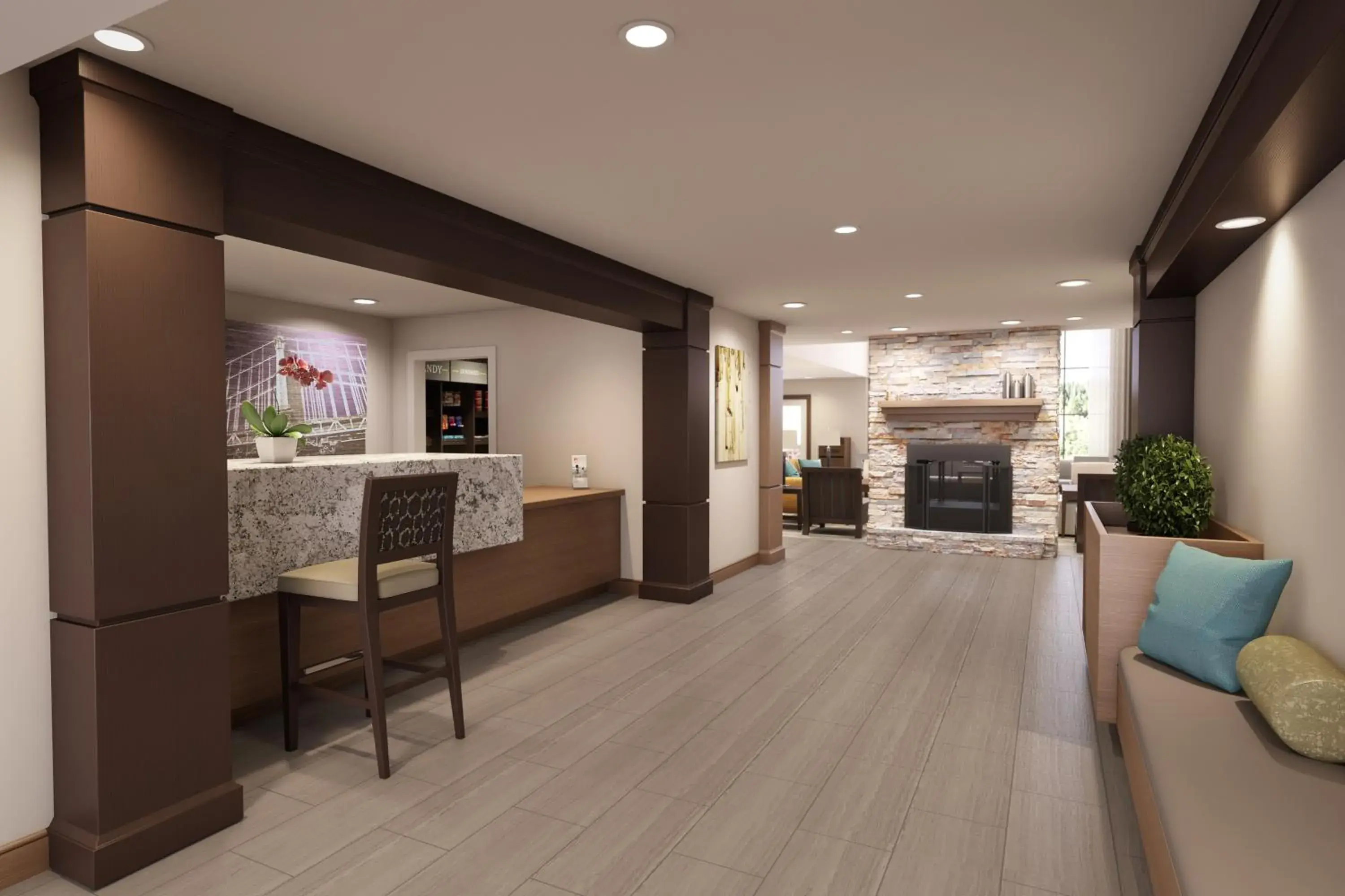 Lobby or reception in Staybridge Suites Irvine - John Wayne Airport by IHG Lobby or reception in Staybridge Suites Irvine - John Wayne Airport by IHG