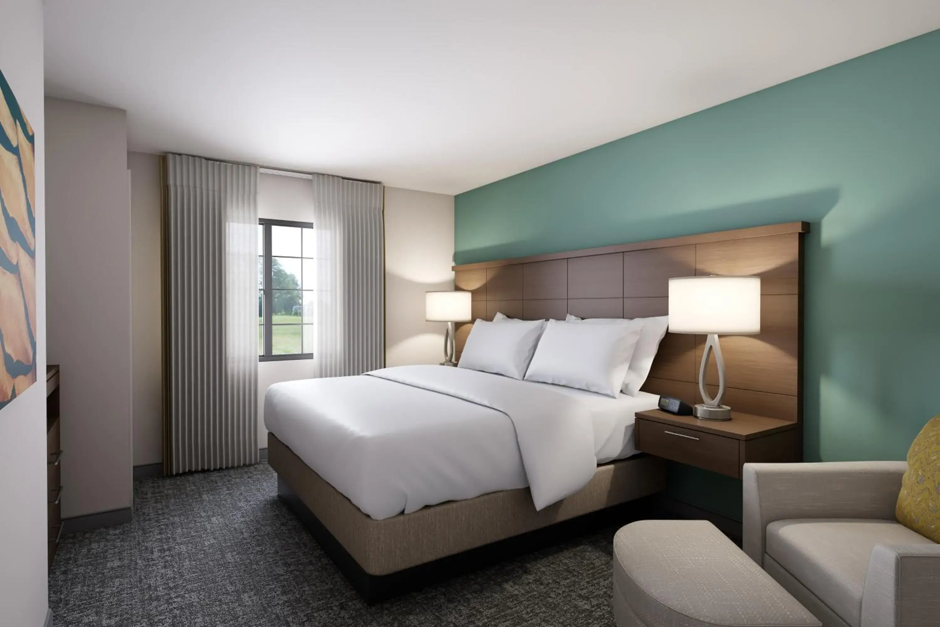 Bedroom, Bed in Staybridge Suites Irvine - John Wayne Airport by IHG Bedroom, Bed in Staybridge Suites Irvine - John Wayne Airport by IHG