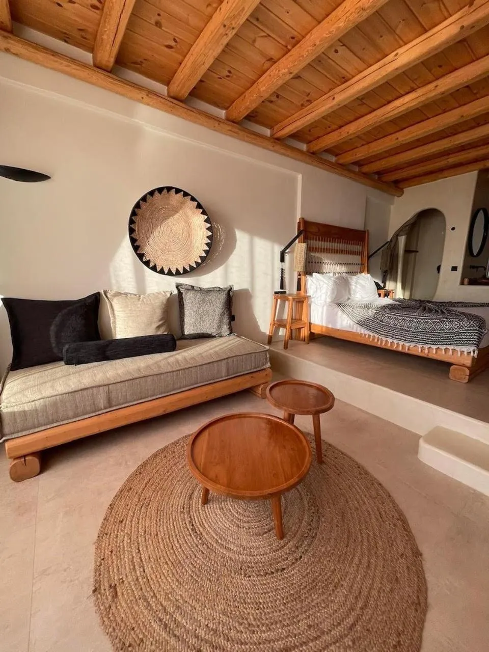 Seating area, Bed in Mythic Paros , Adults Only