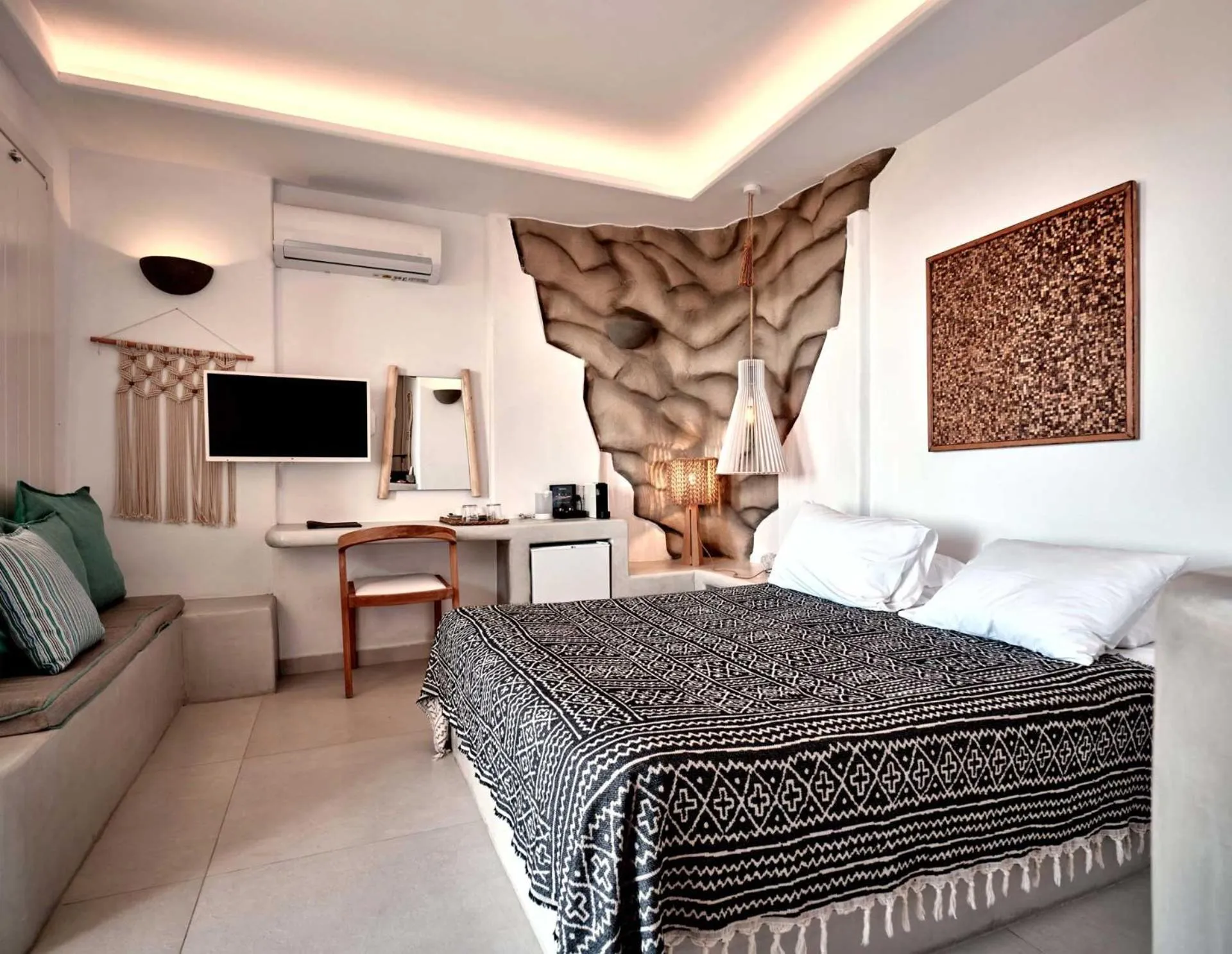 Bedroom, Bed in Mythic Paros , Adults Only
