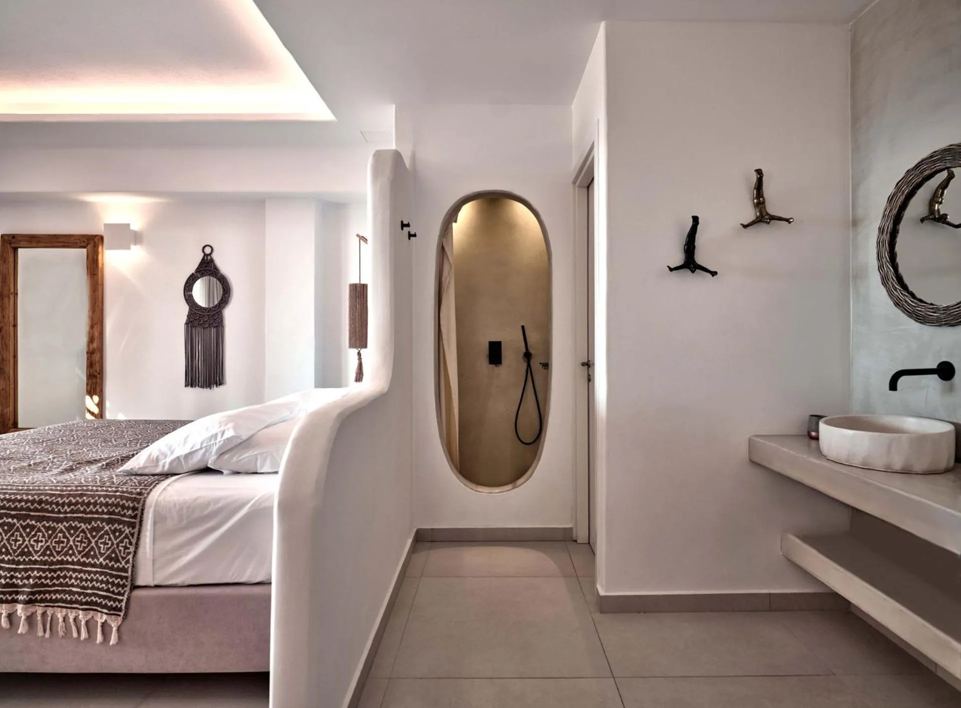 Bedroom, Bed in Mythic Paros , Adults Only