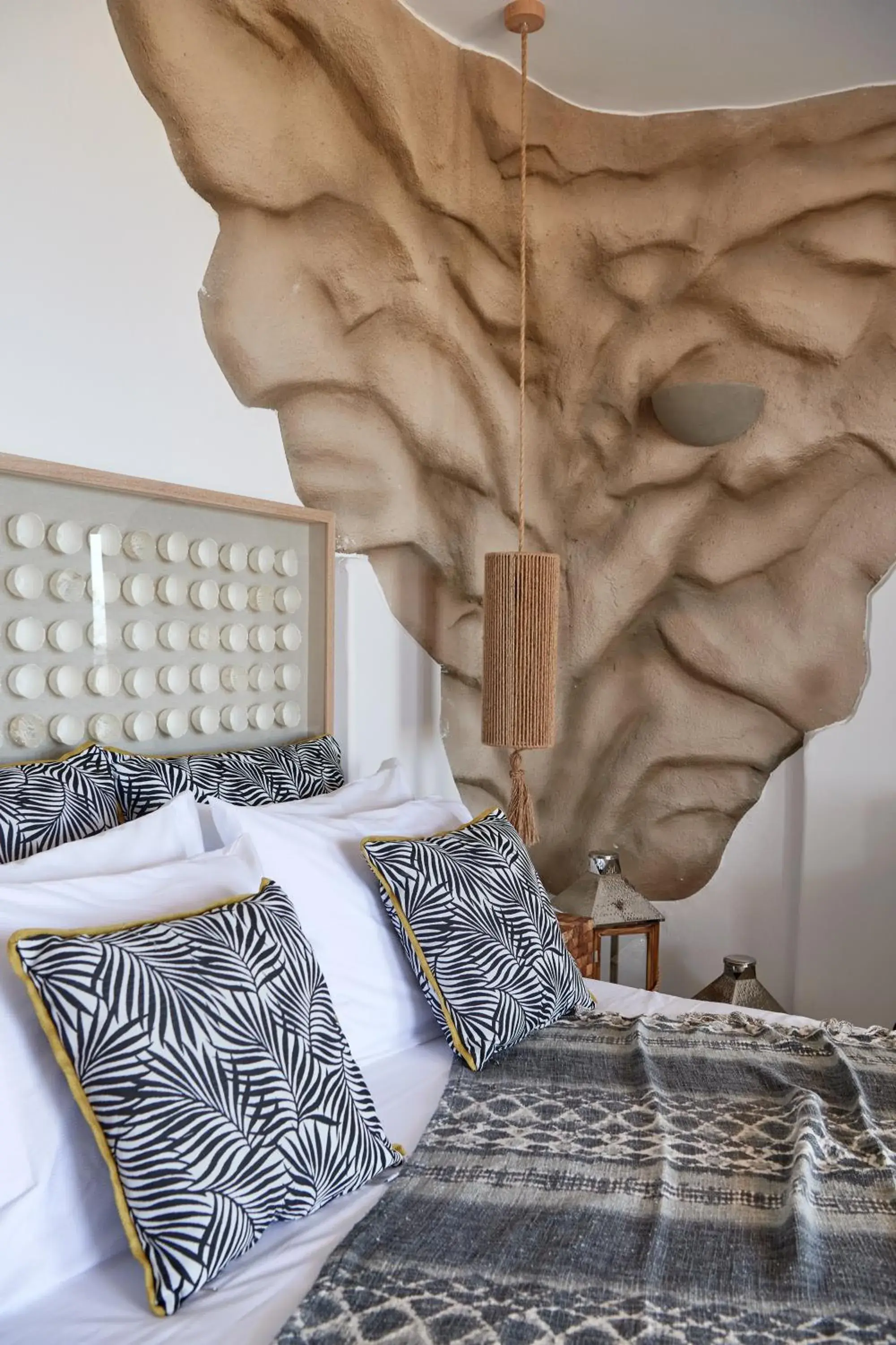 Decorative detail, Bed in Mythic Paros , Adults Only Decorative detail, Bed in Mythic Paros , Adults Only