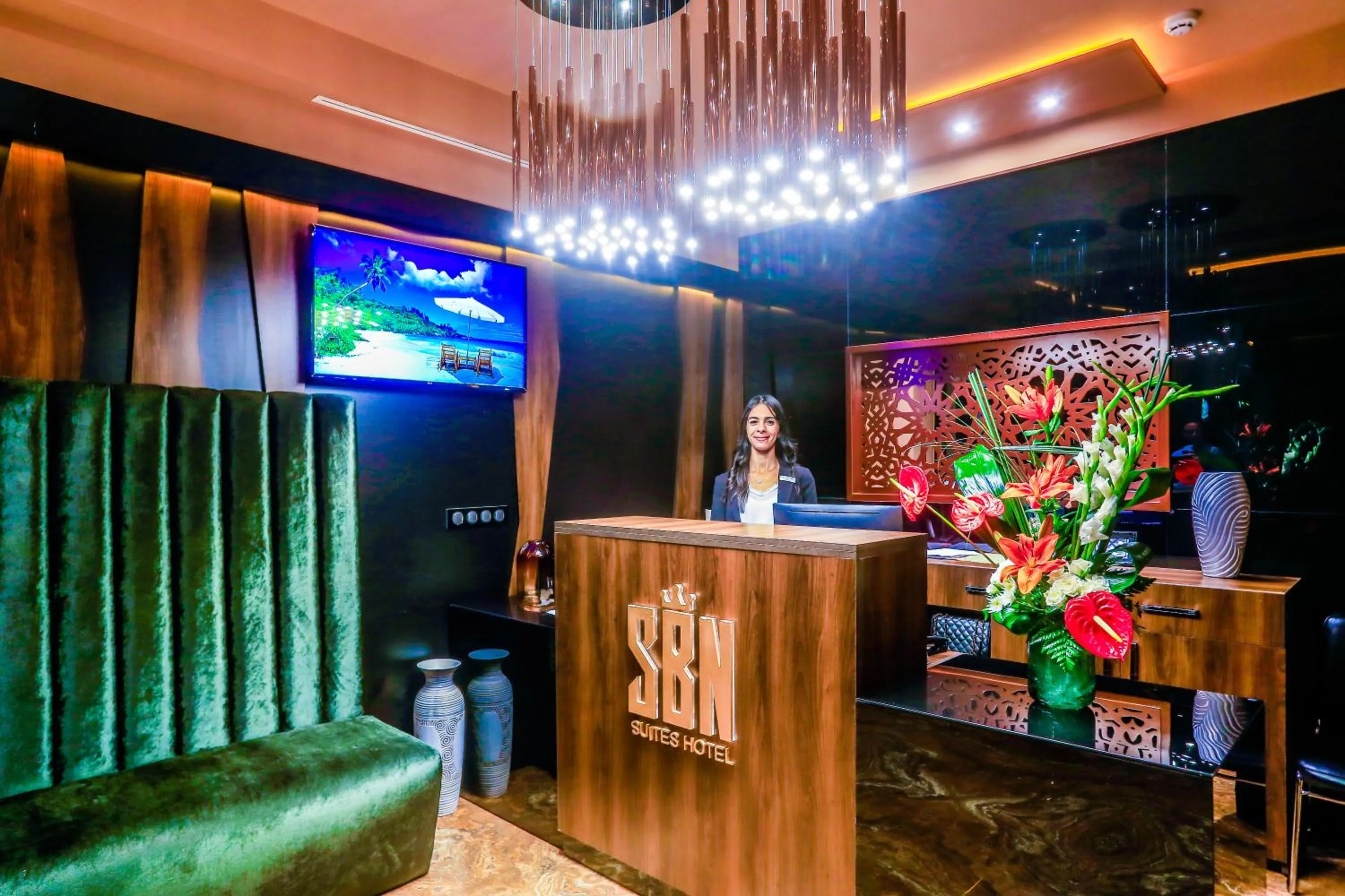 Lobby or reception in SBN Suite Hôtel