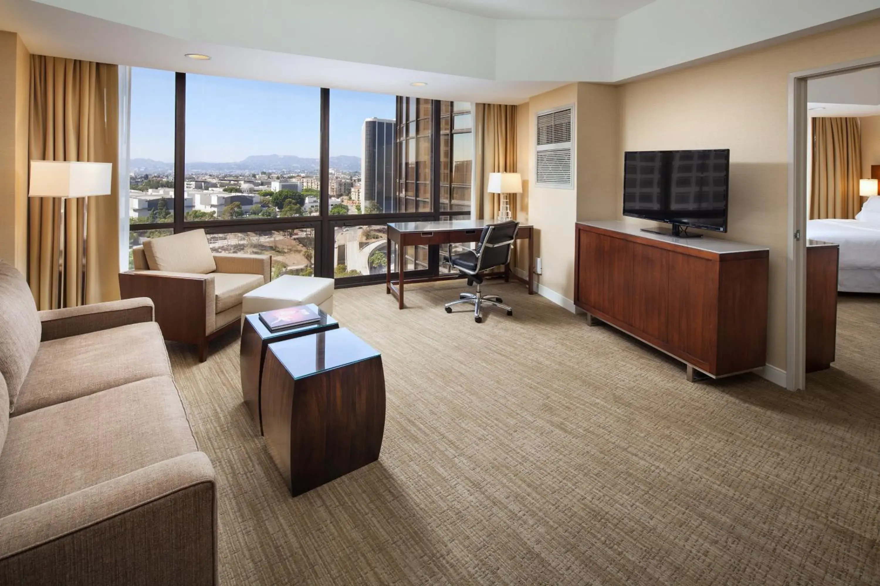Tower Suite, 1 Bedroom Suite, 1 King, Sofa bed, City view in The Westin Bonaventure Hotel & Suites, Los Angeles Tower Suite, 1 Bedroom Suite, 1 King, Sofa bed, City view in The Westin Bonaventure Hotel & Suites, Los Angeles