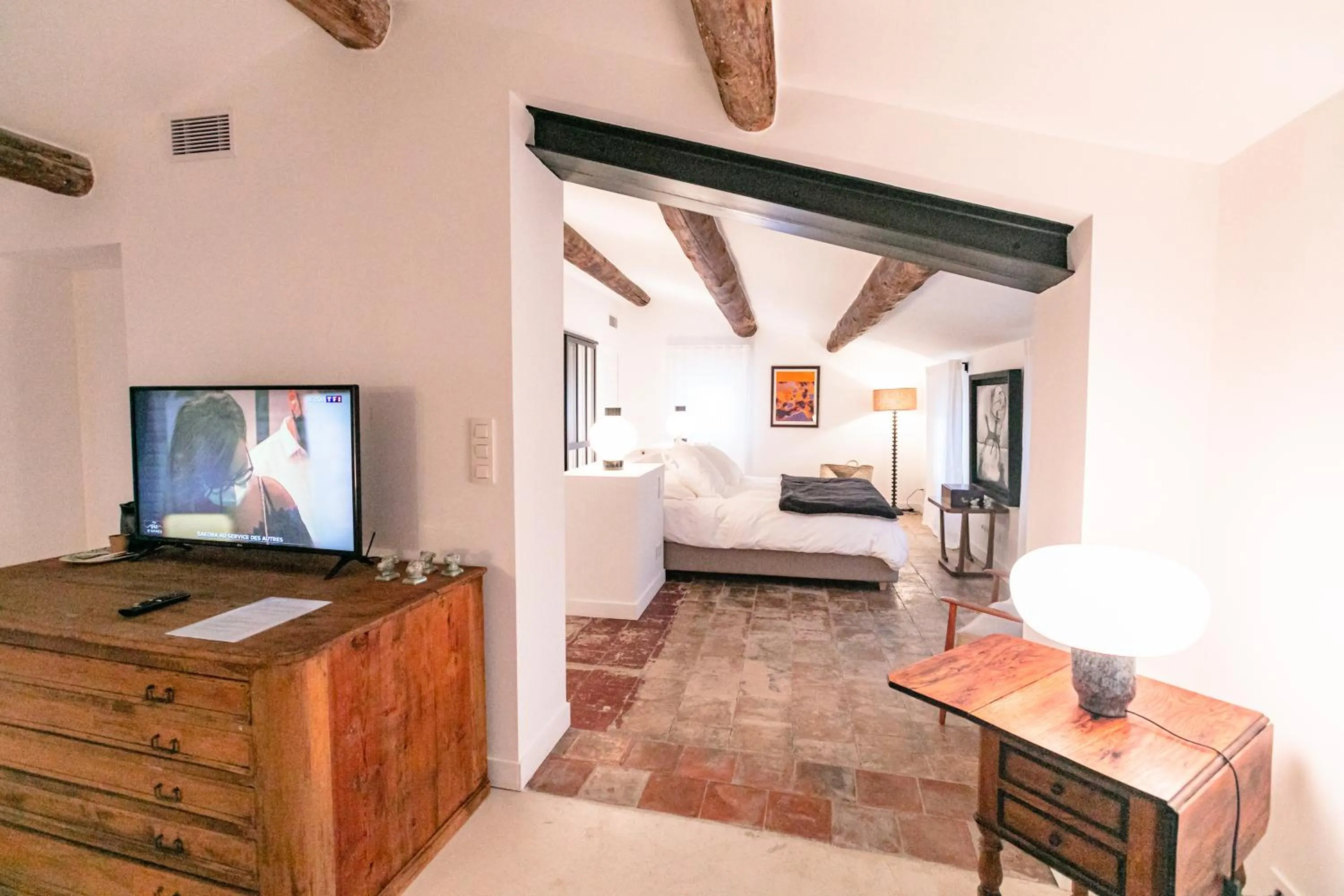 Bedroom, TV/Entertainment Center in Gabrielle Jeanne