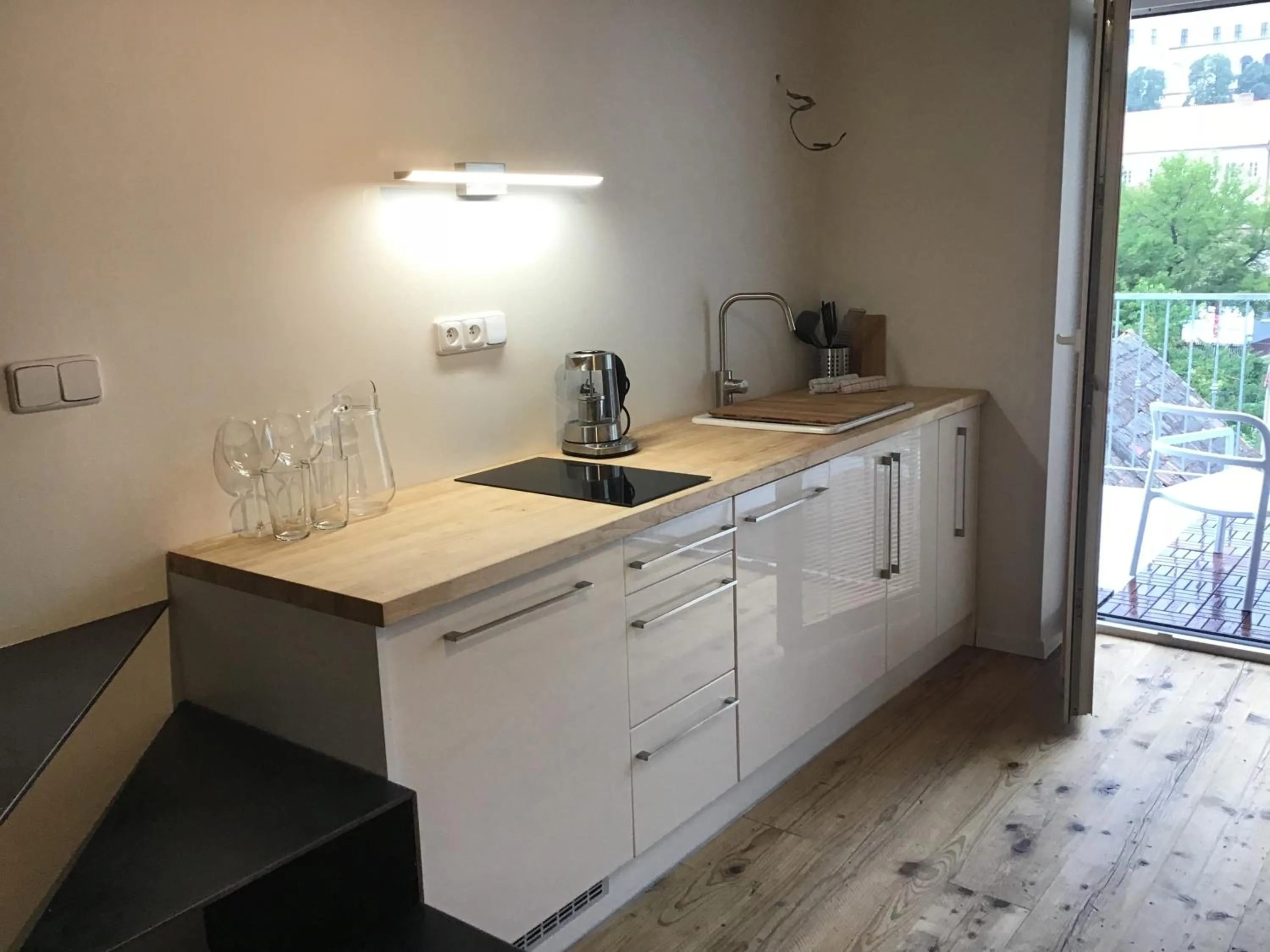 Kitchen or kitchenette in Apartmány Sebastian