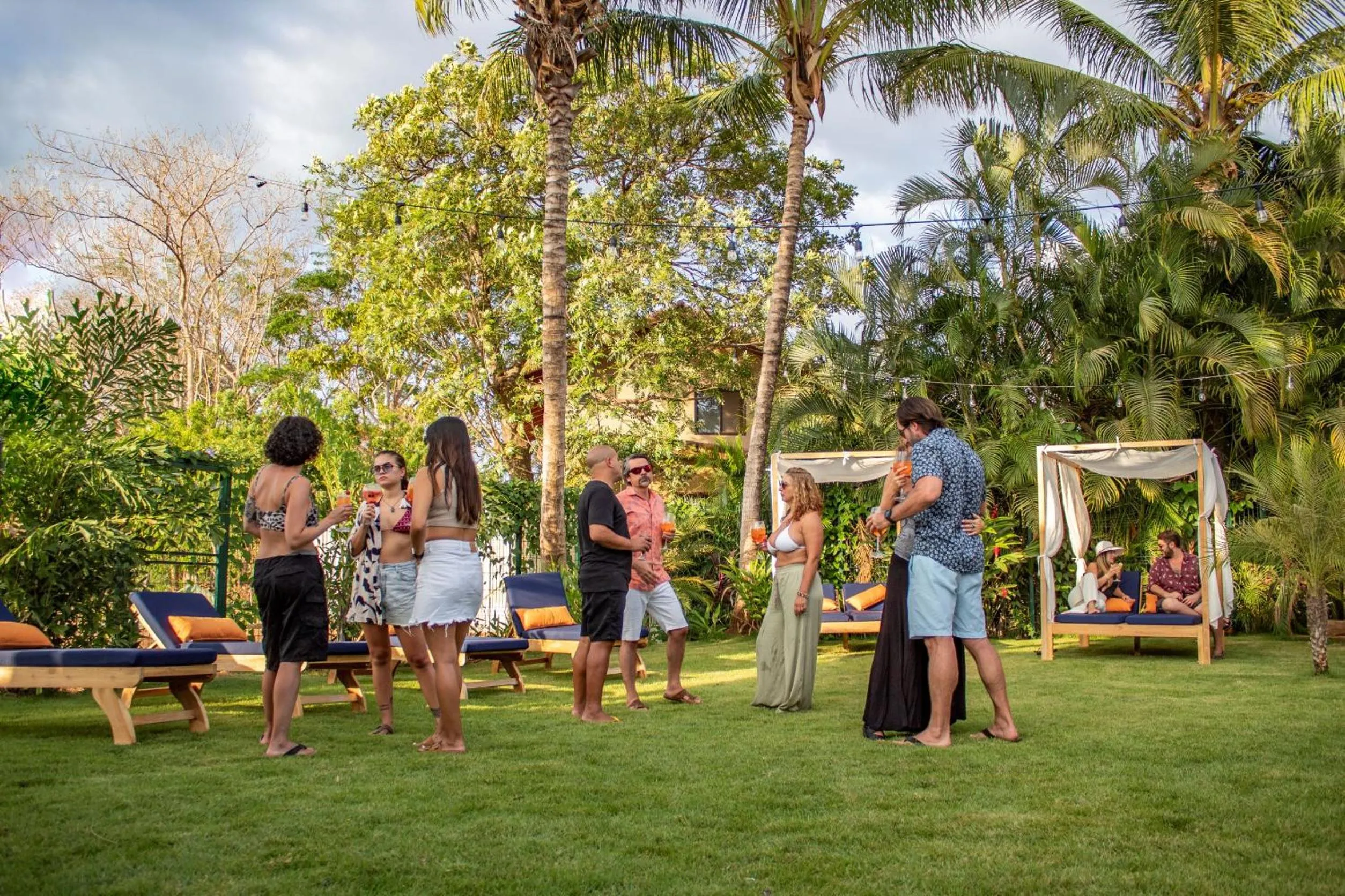Garden in Cafe Playa Negra Hotel
