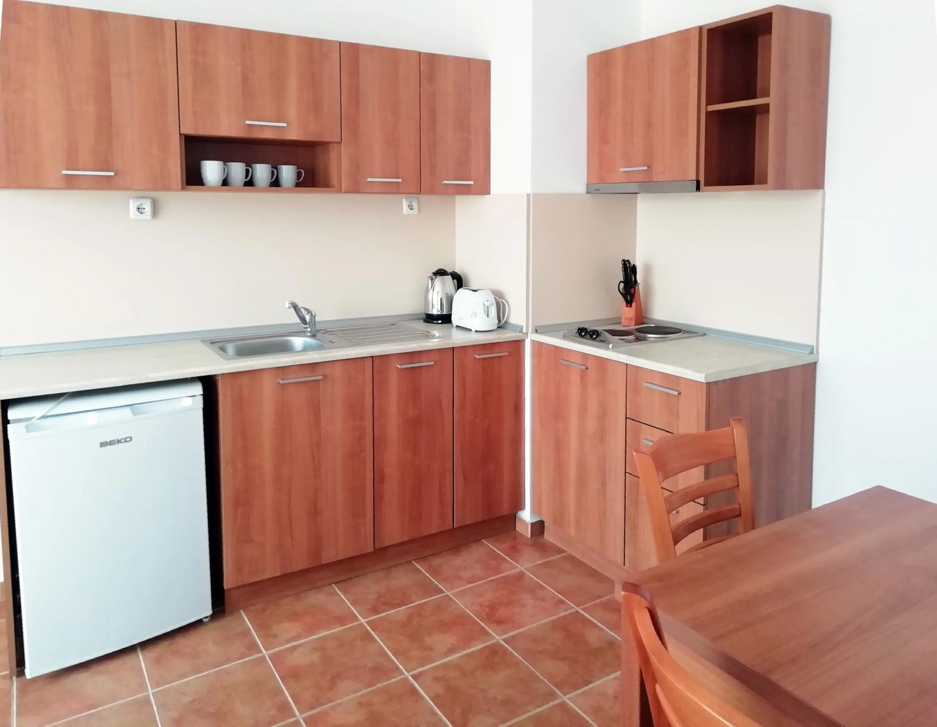 Kitchen or kitchenette in Apart Hotel Kasandra
