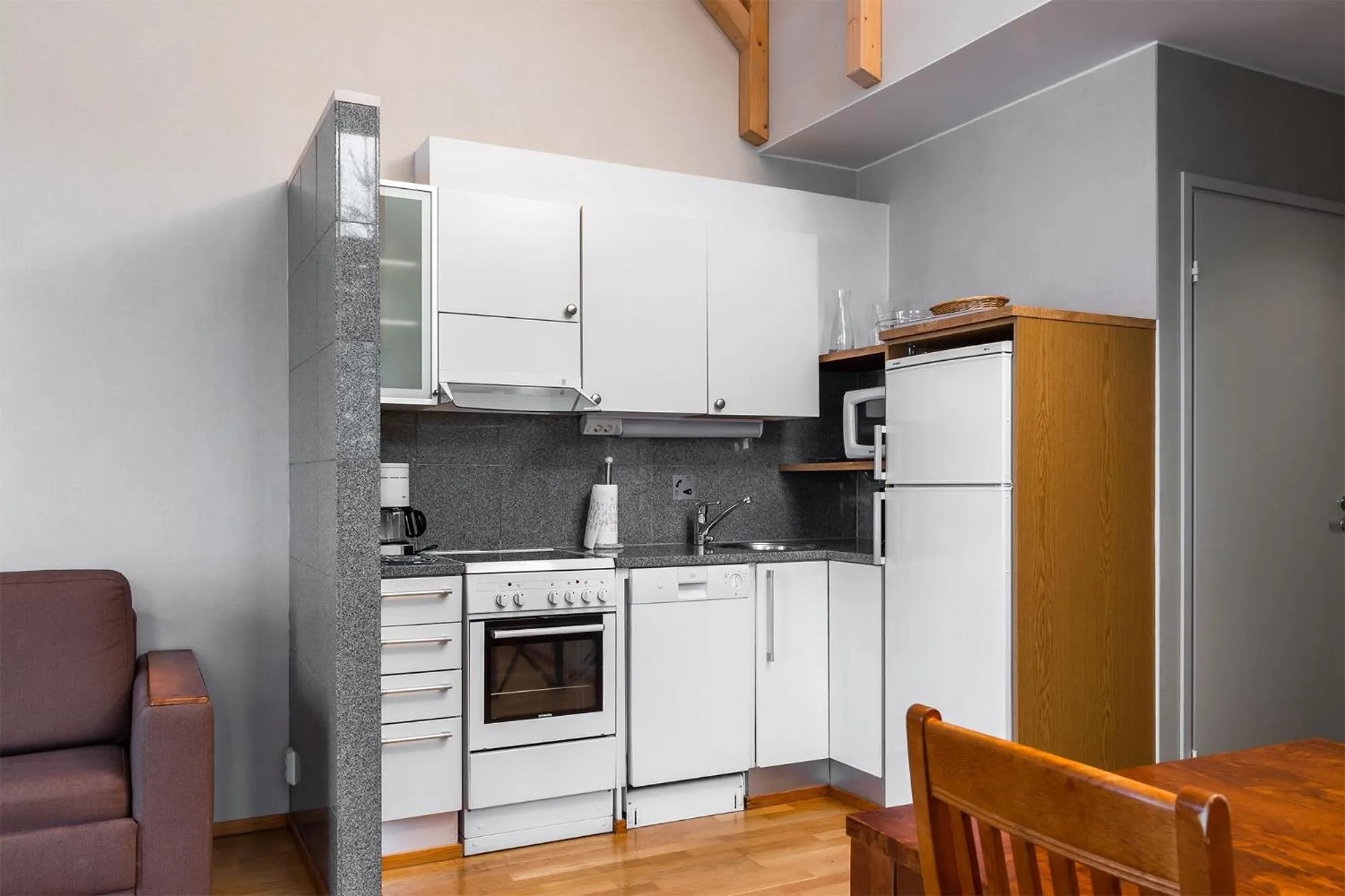 Kitchen or kitchenette in Imatran Kylpylä Spa Apartments