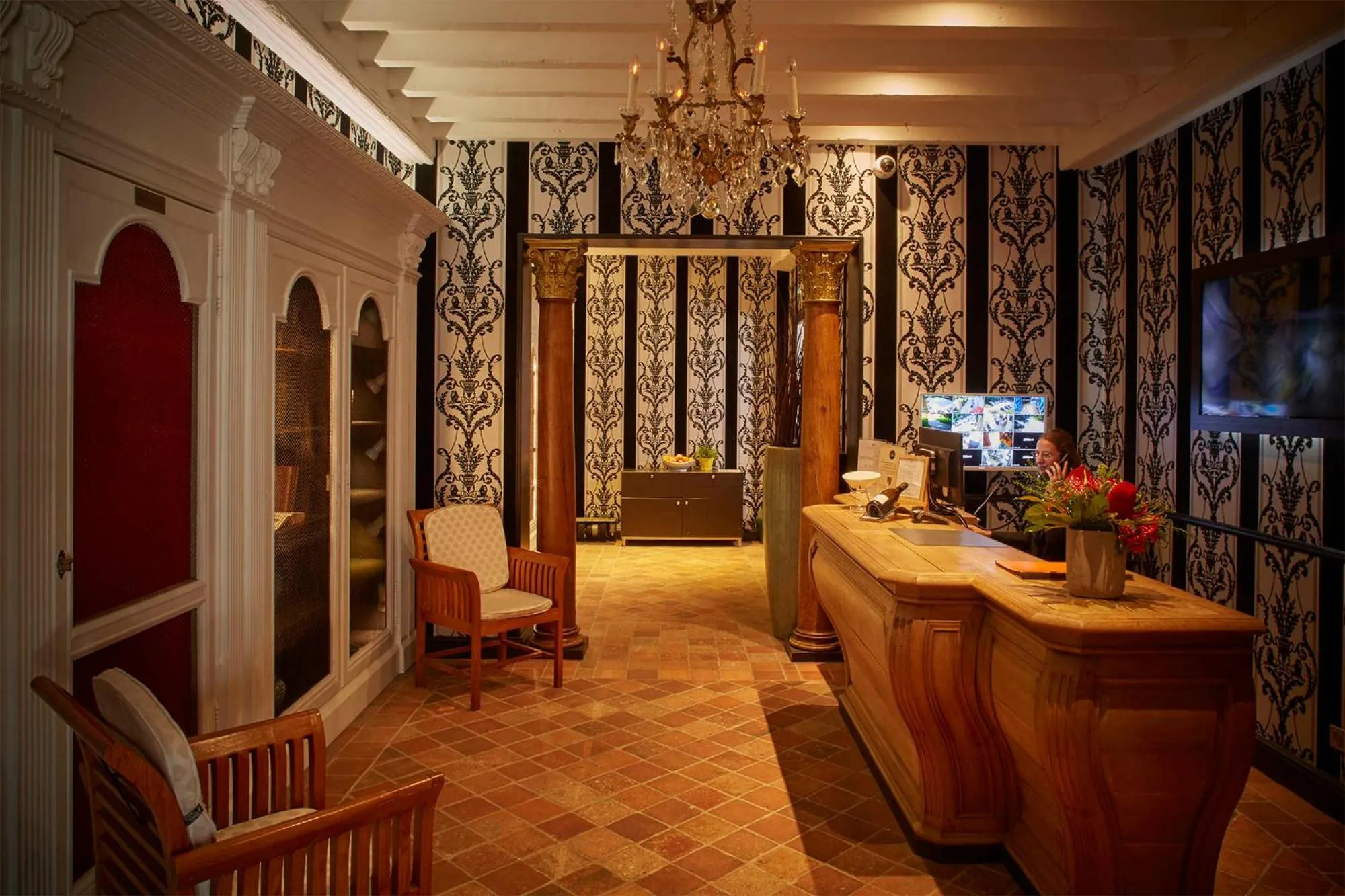 Lobby or reception in Château de Candie