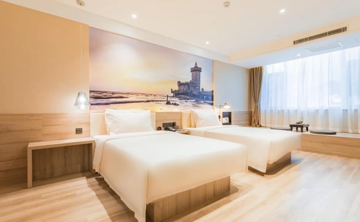 Bed in Atour Hotel Weihai City Center
