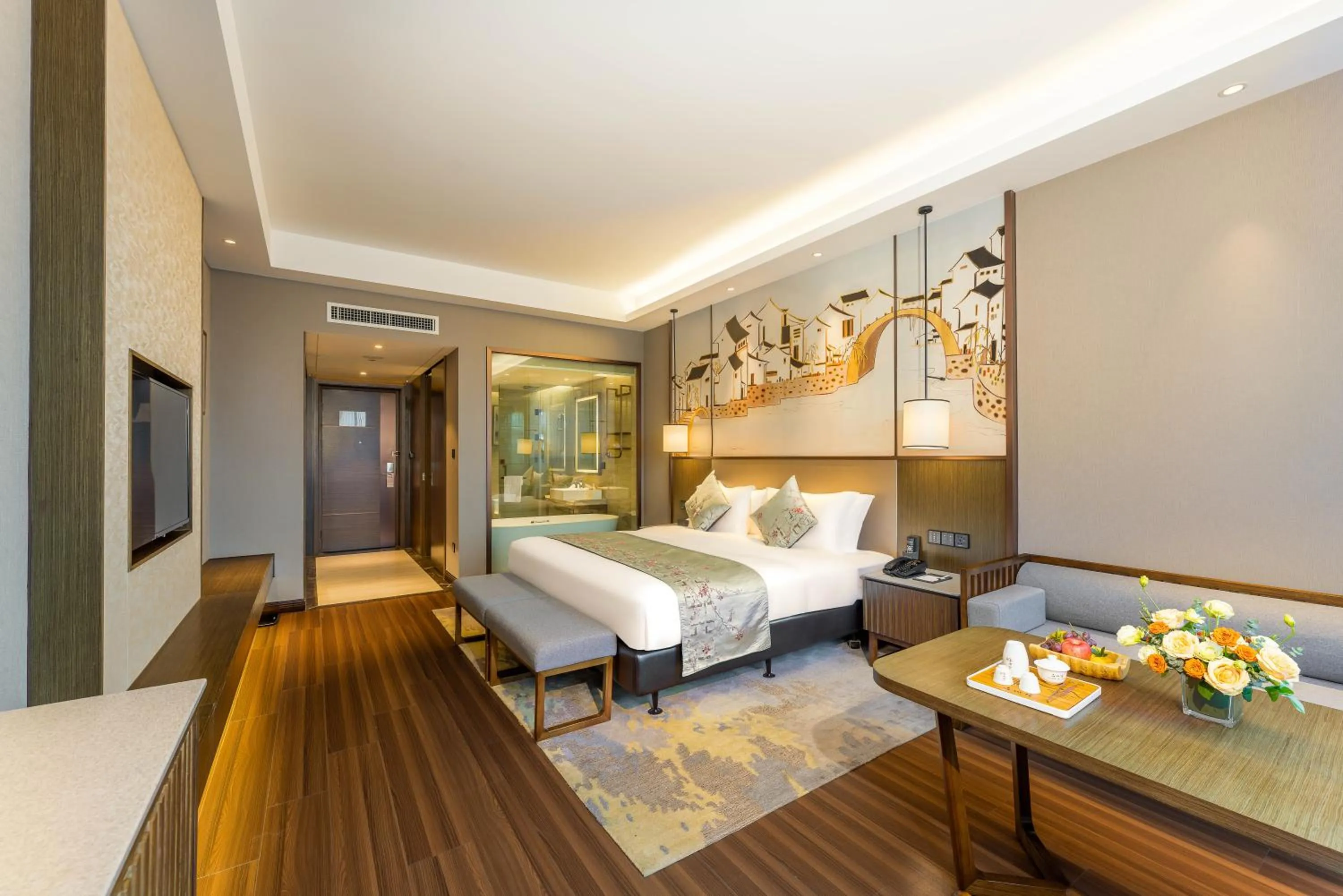 Bed in Millennium Resort Wuyishan