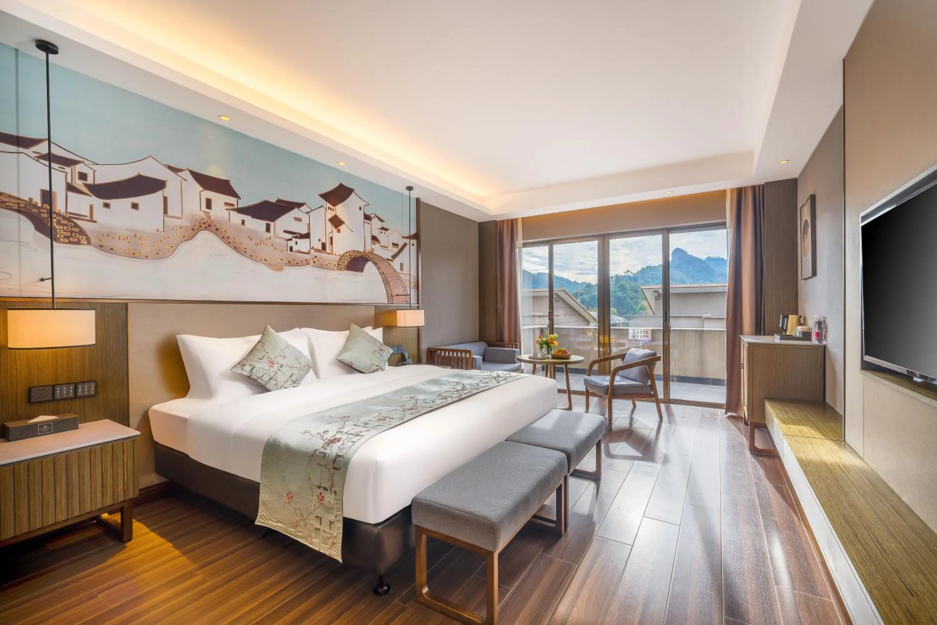 Bed in Millennium Resort Wuyishan