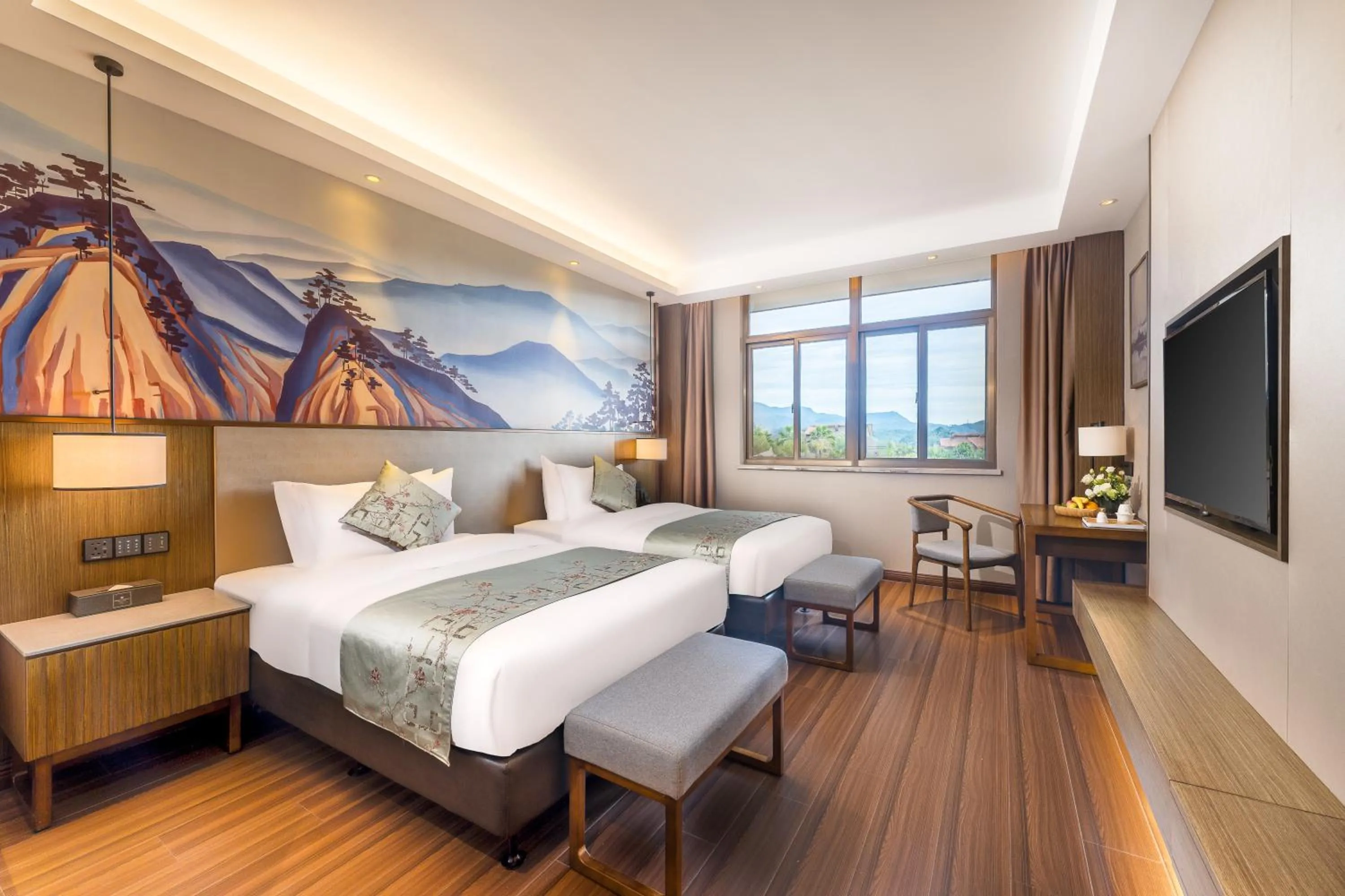 Bed in Millennium Resort Wuyishan