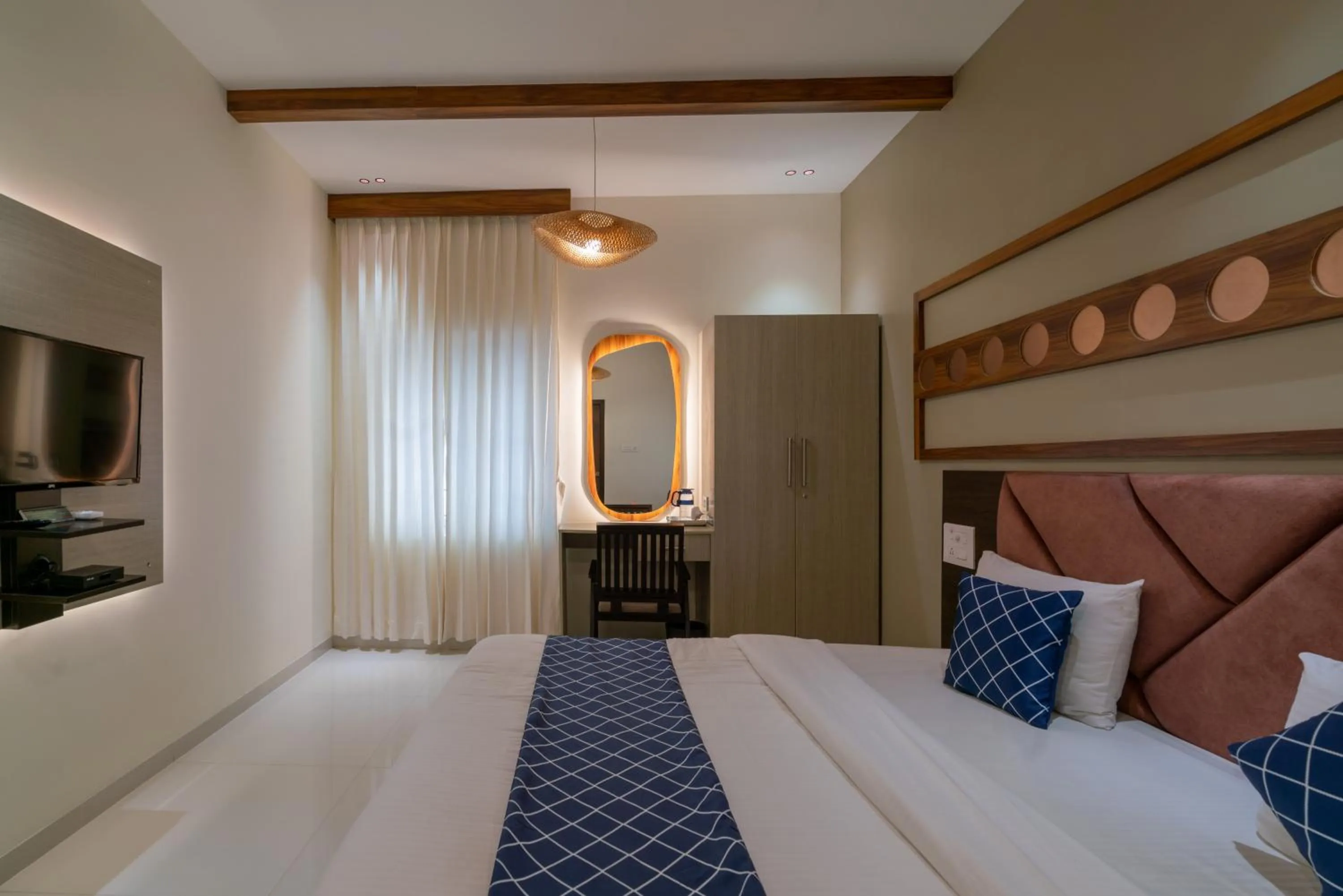 View (from property/room), Bed in THE SURRYA MAX RESIDENCY