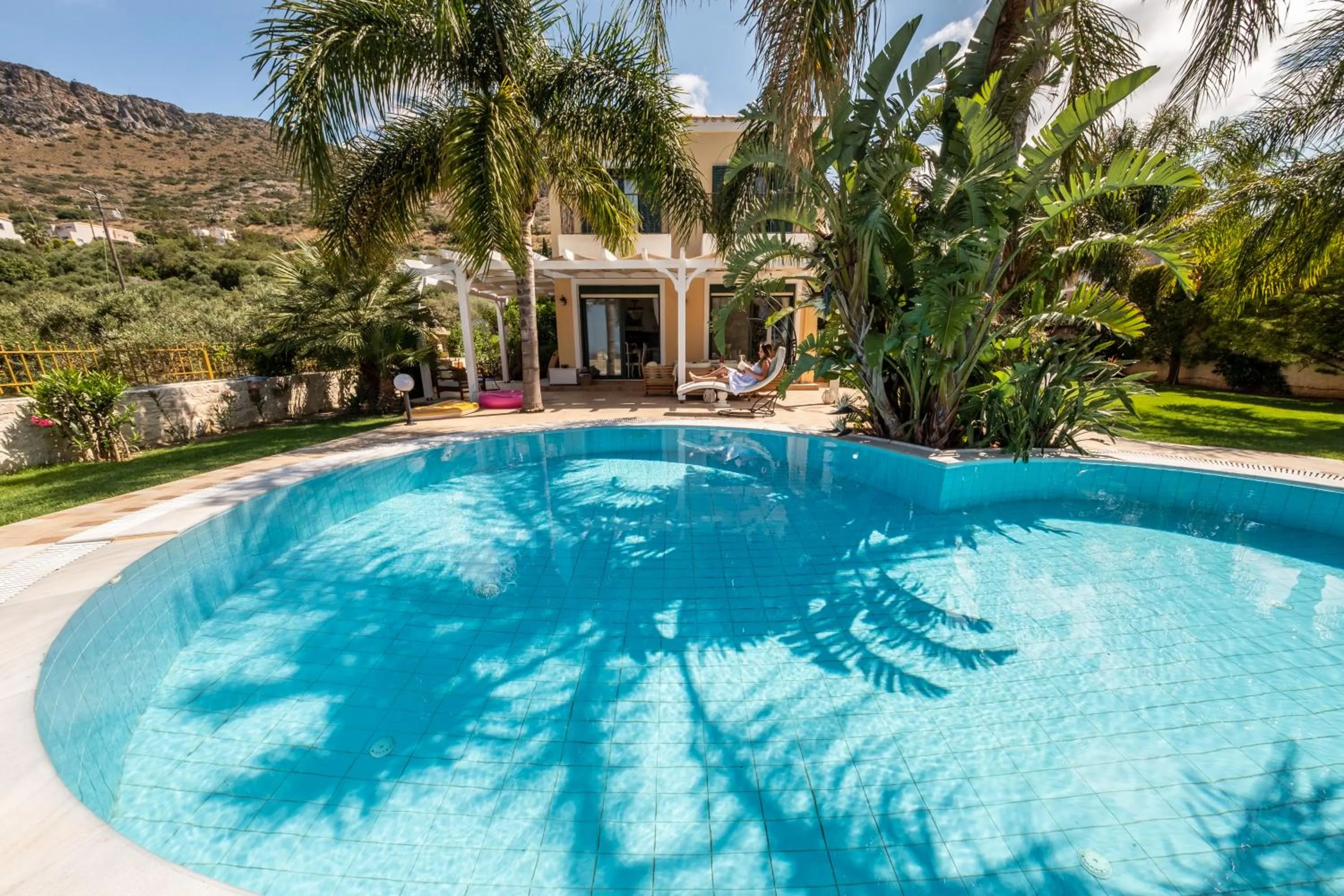 Pool view in Pandora Villas