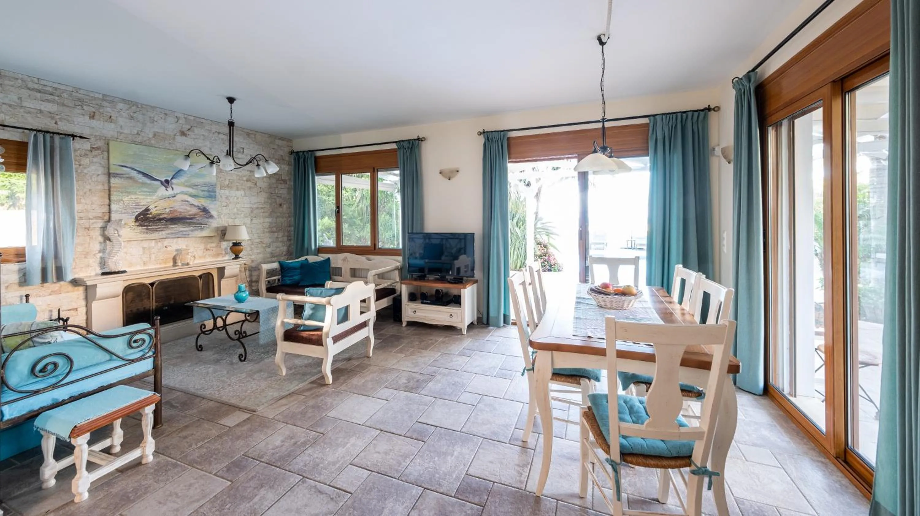 Seating area in Pandora Villas