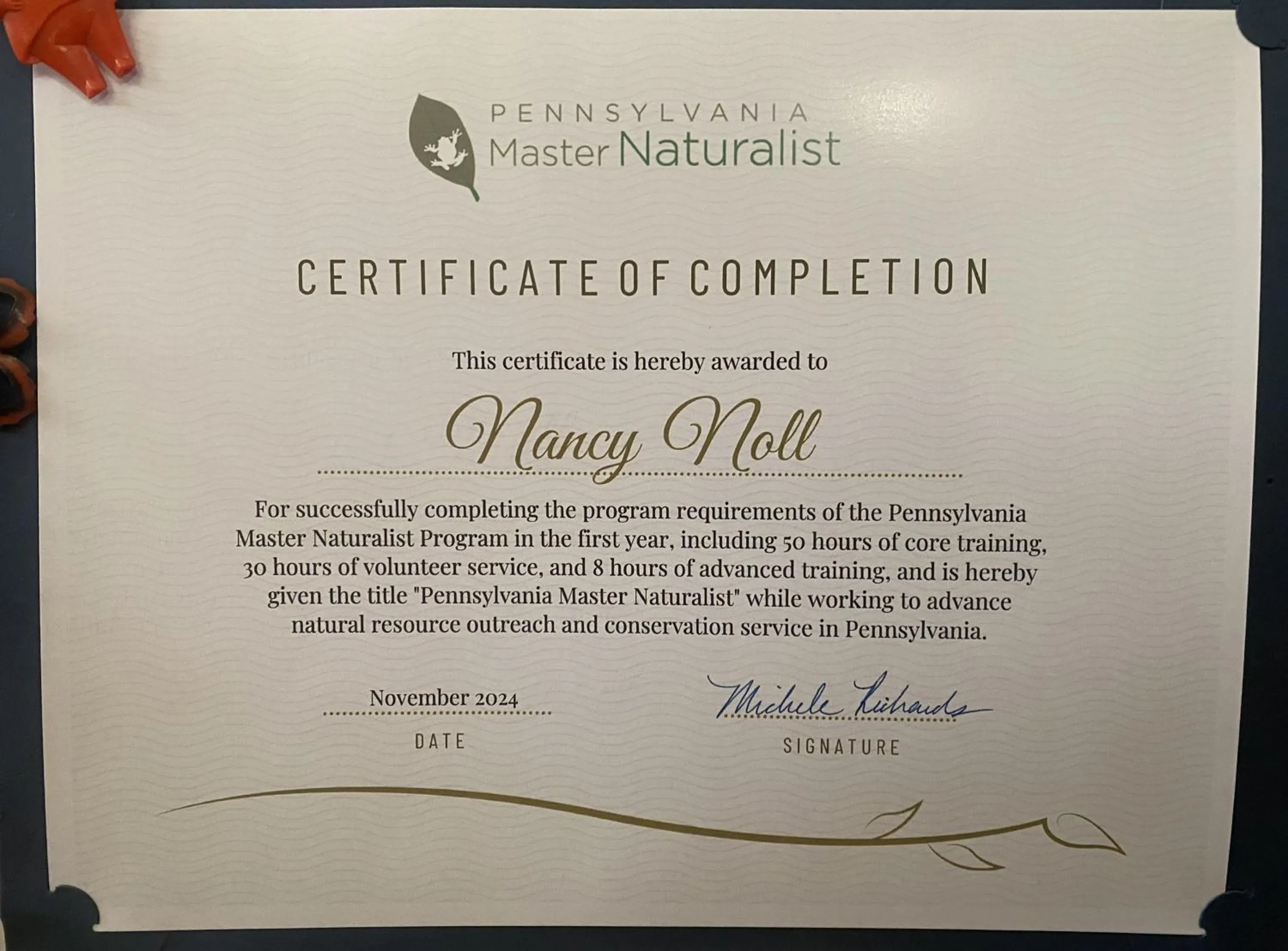 Certificate/Award in The Queen, A Victorian Bed & Breakfast