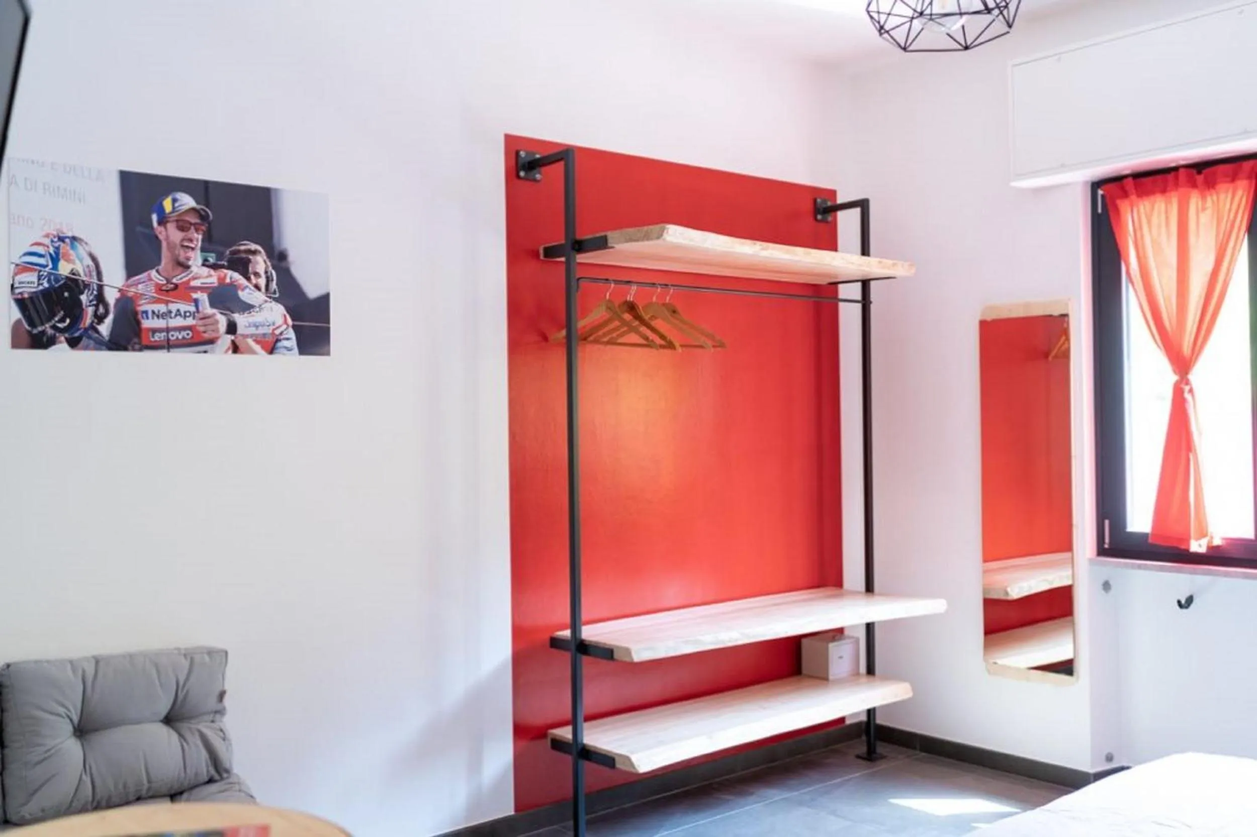 Bedroom in Italian Piston House Sport Moto Rent