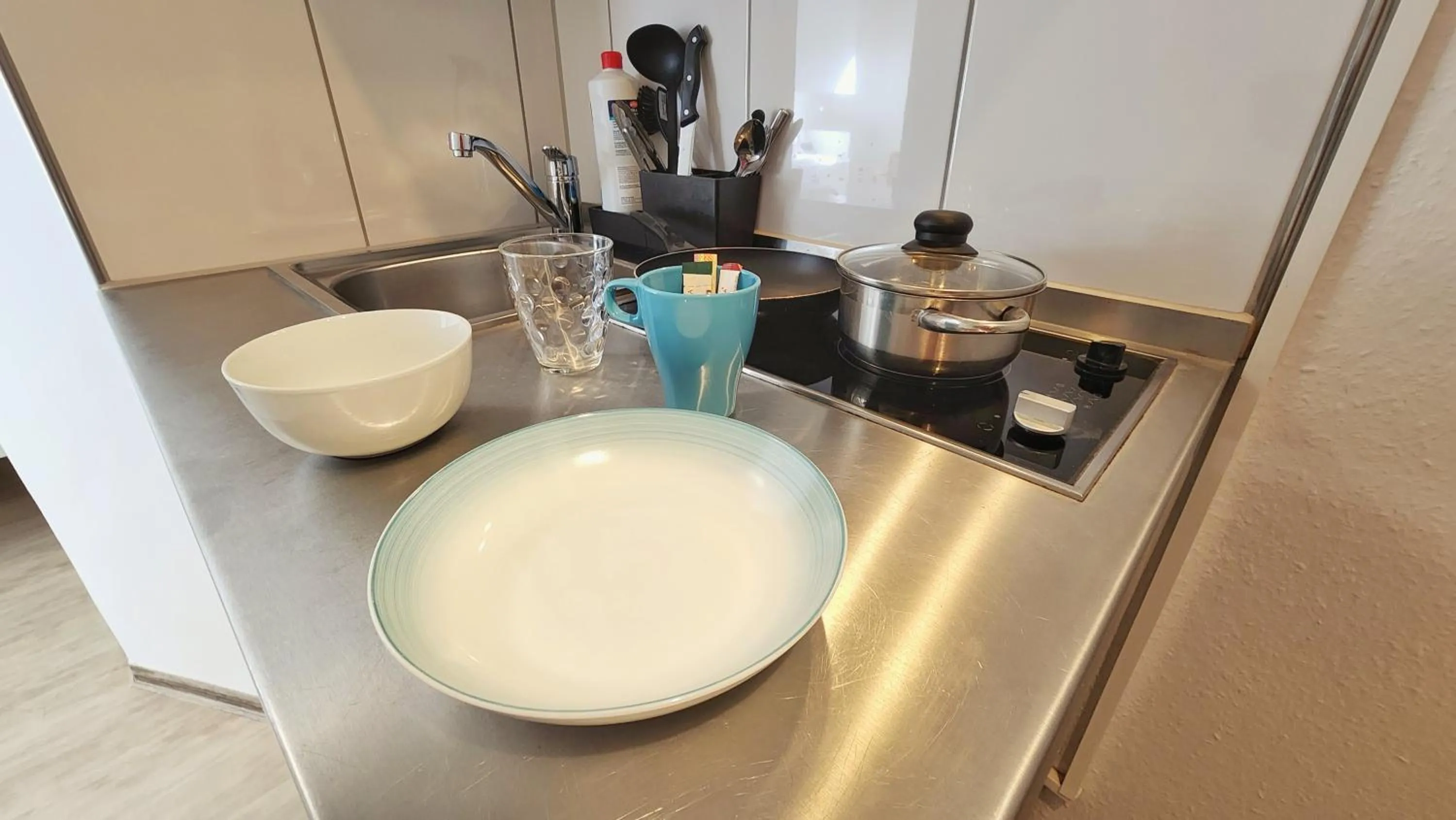 Kitchen or kitchenette in Aparthotel B & L