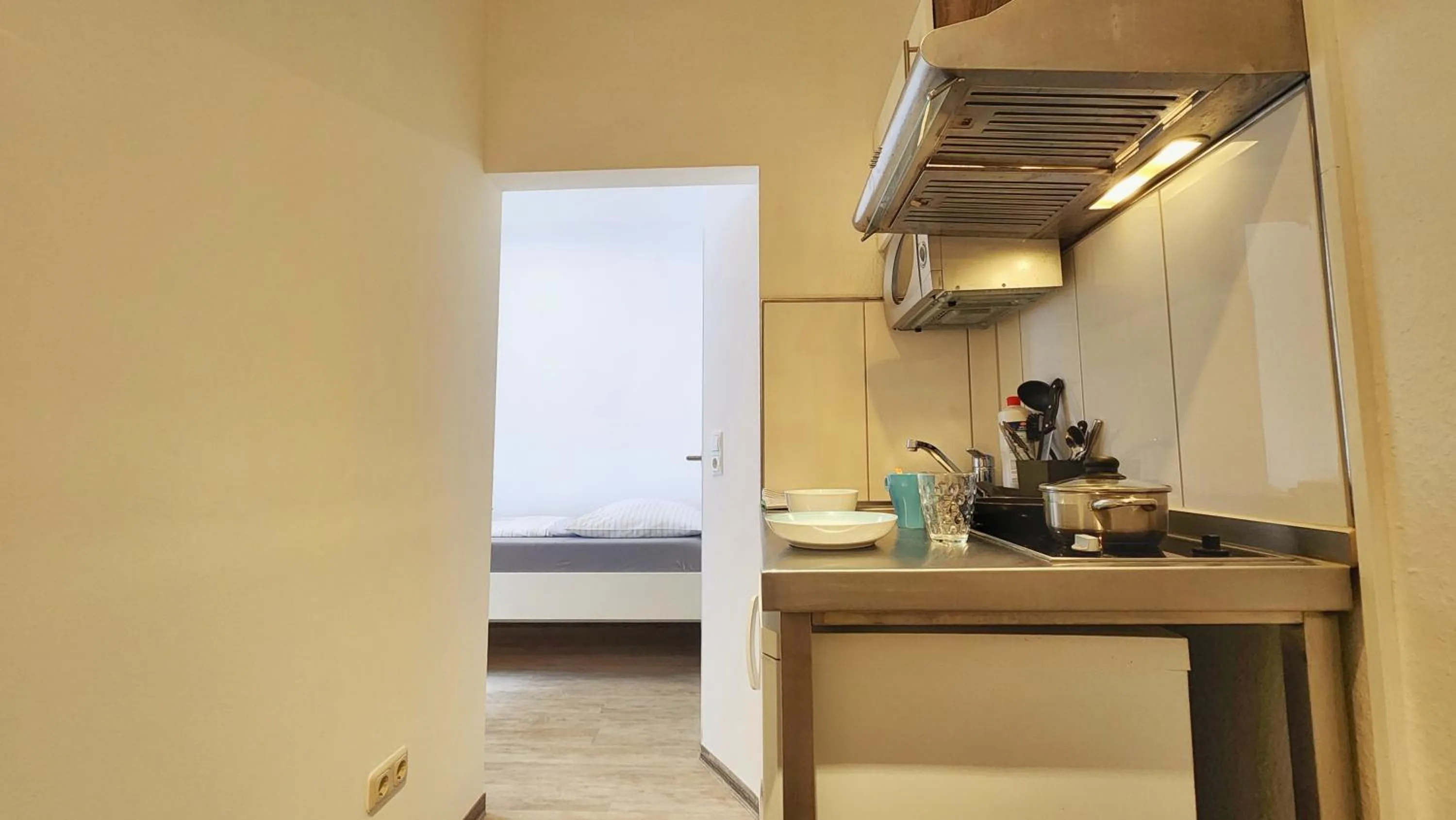 Kitchen or kitchenette in Aparthotel B & L