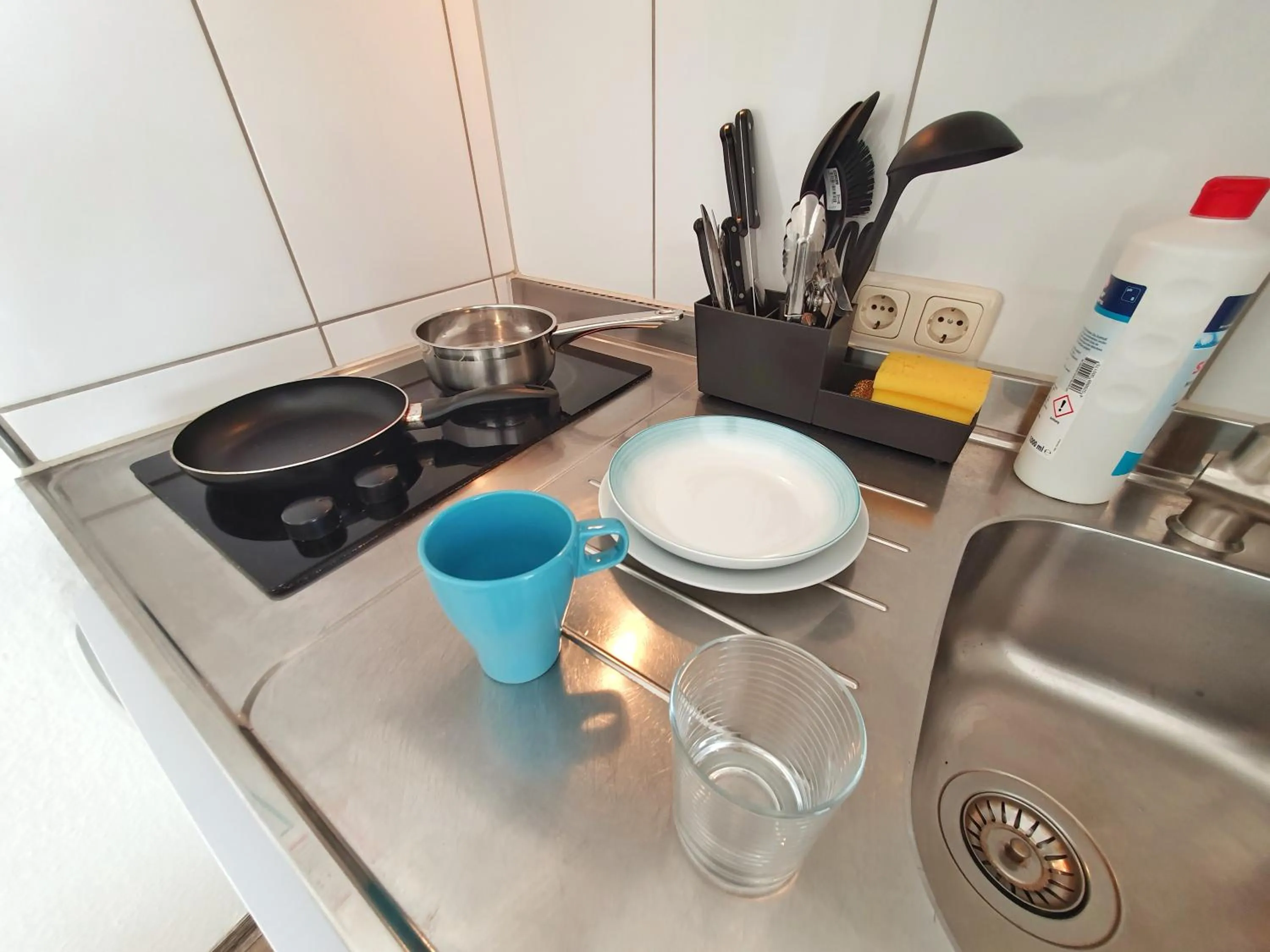 Kitchen or kitchenette in Aparthotel B & L