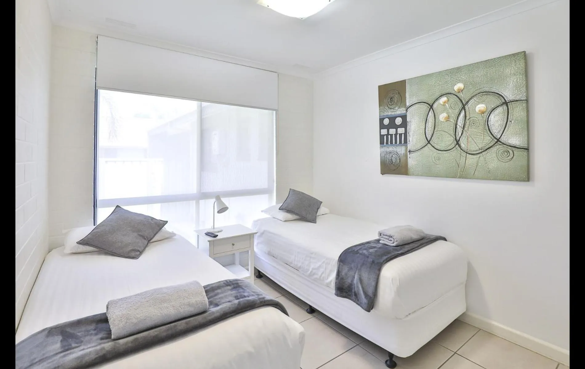 Bed in Mildura Holiday Villas