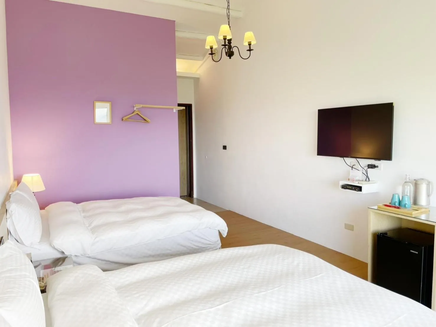 Bed in Alishan Tea Garden B&B