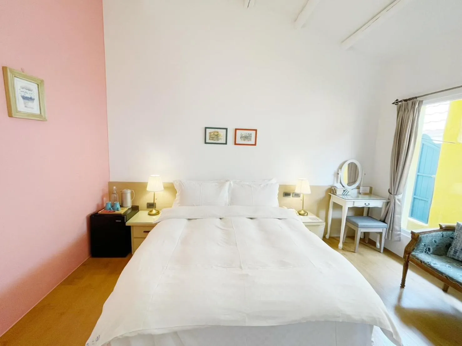 Bed in Alishan Tea Garden B&B