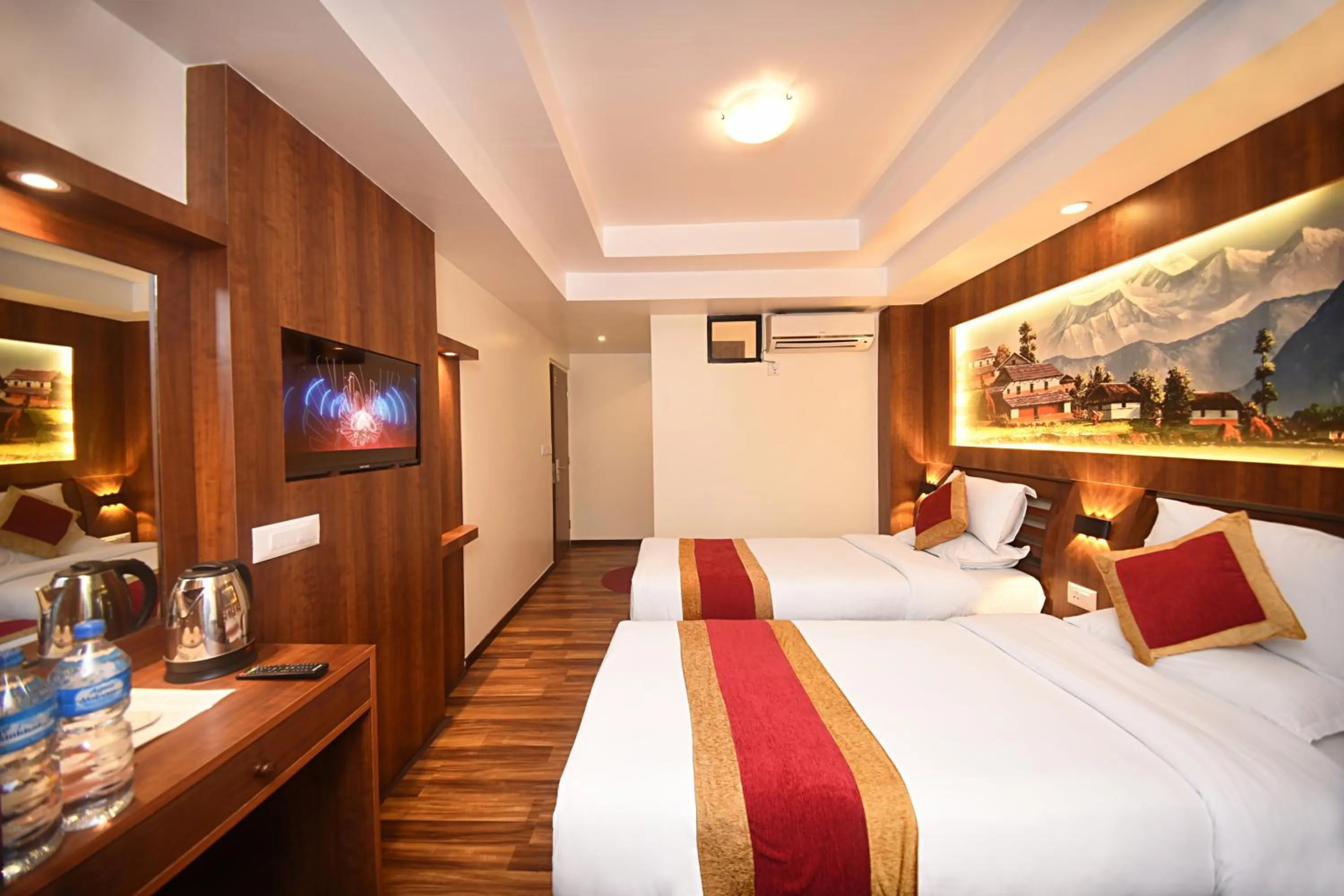 Communal lounge/ TV room, Bed in Hotel Friends Home