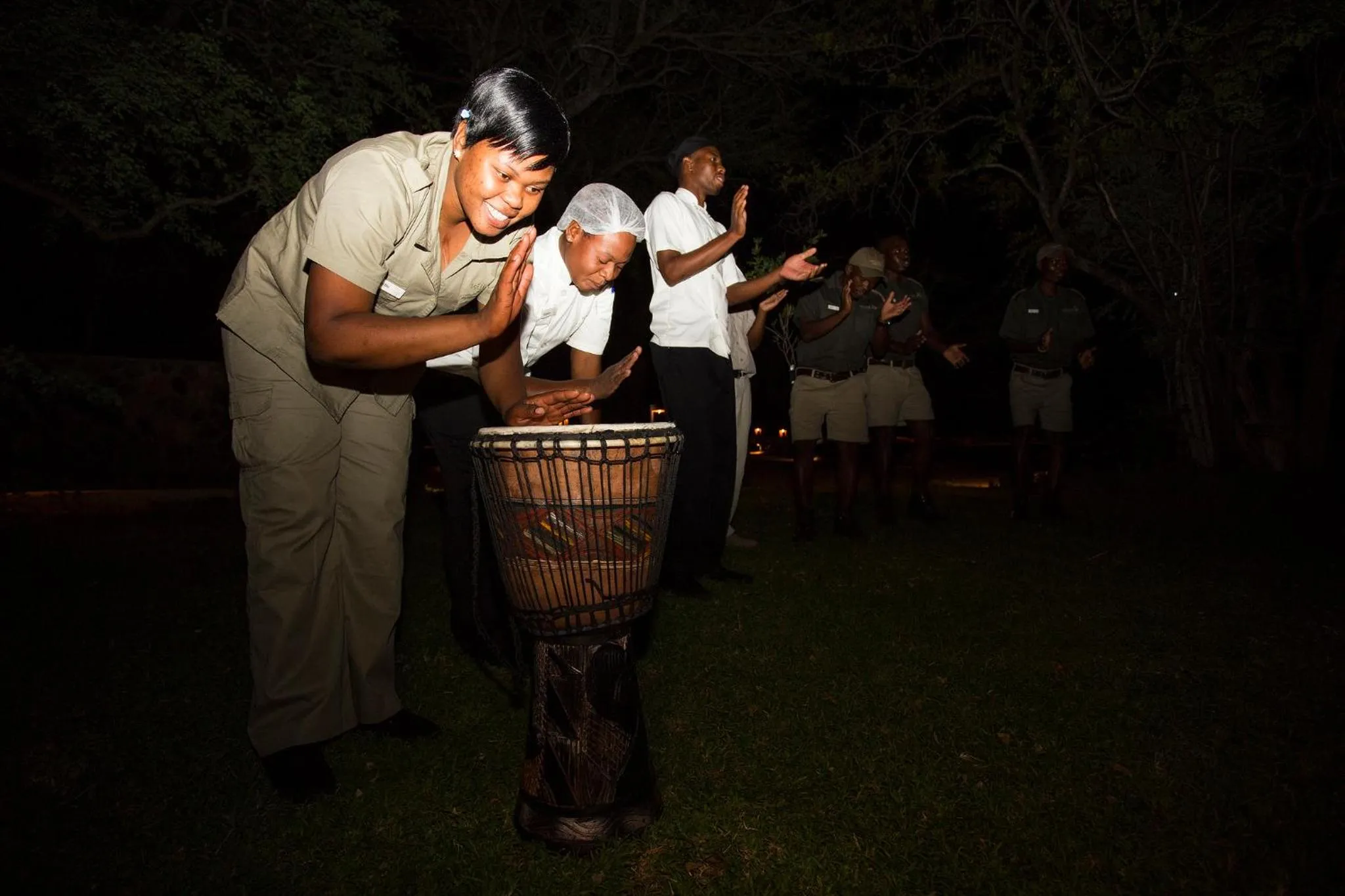 Evening entertainment in isiLimela Game Lodge