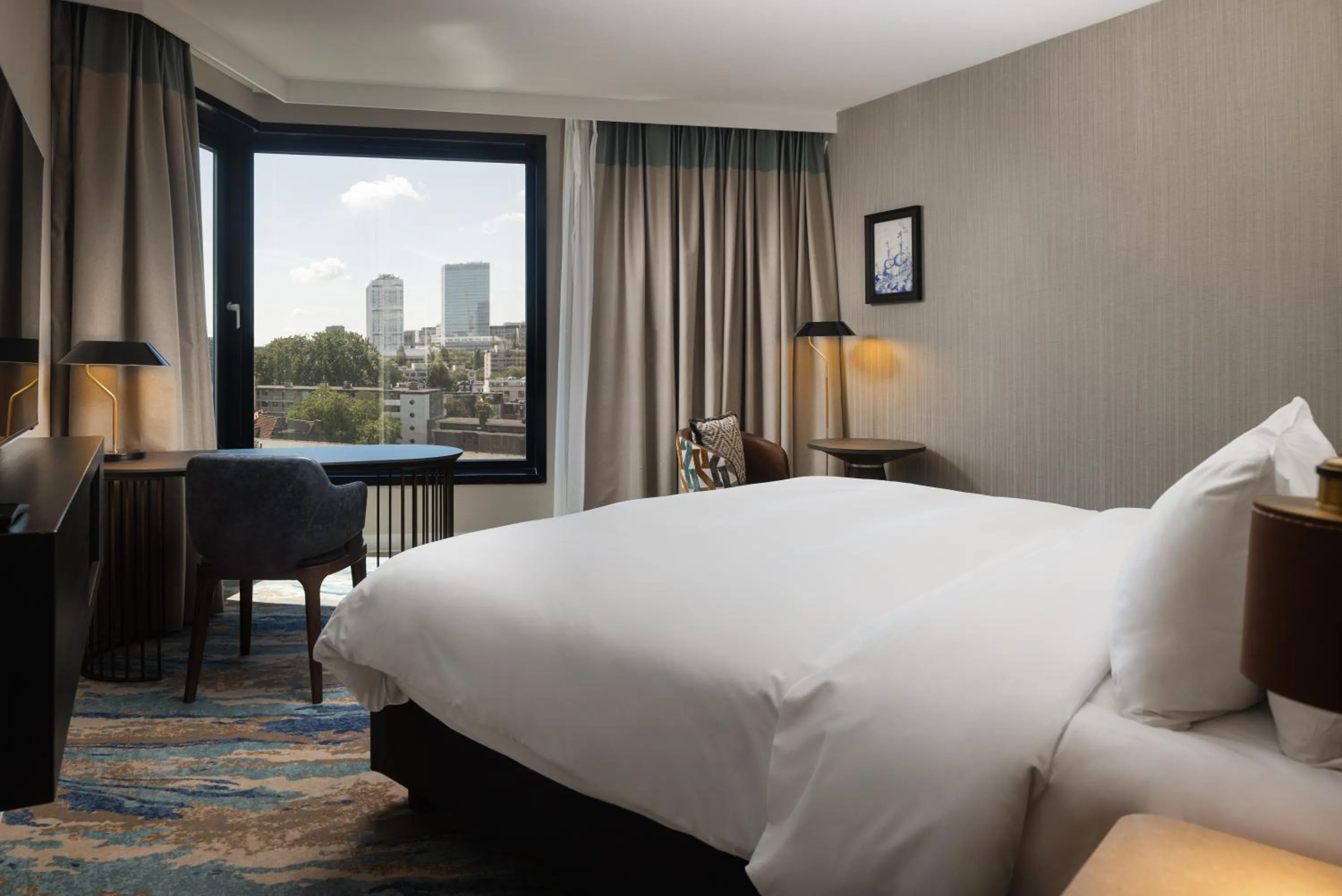 Bedroom, Bed in Haven Hotel Rotterdam, Curio Collection by Hilton