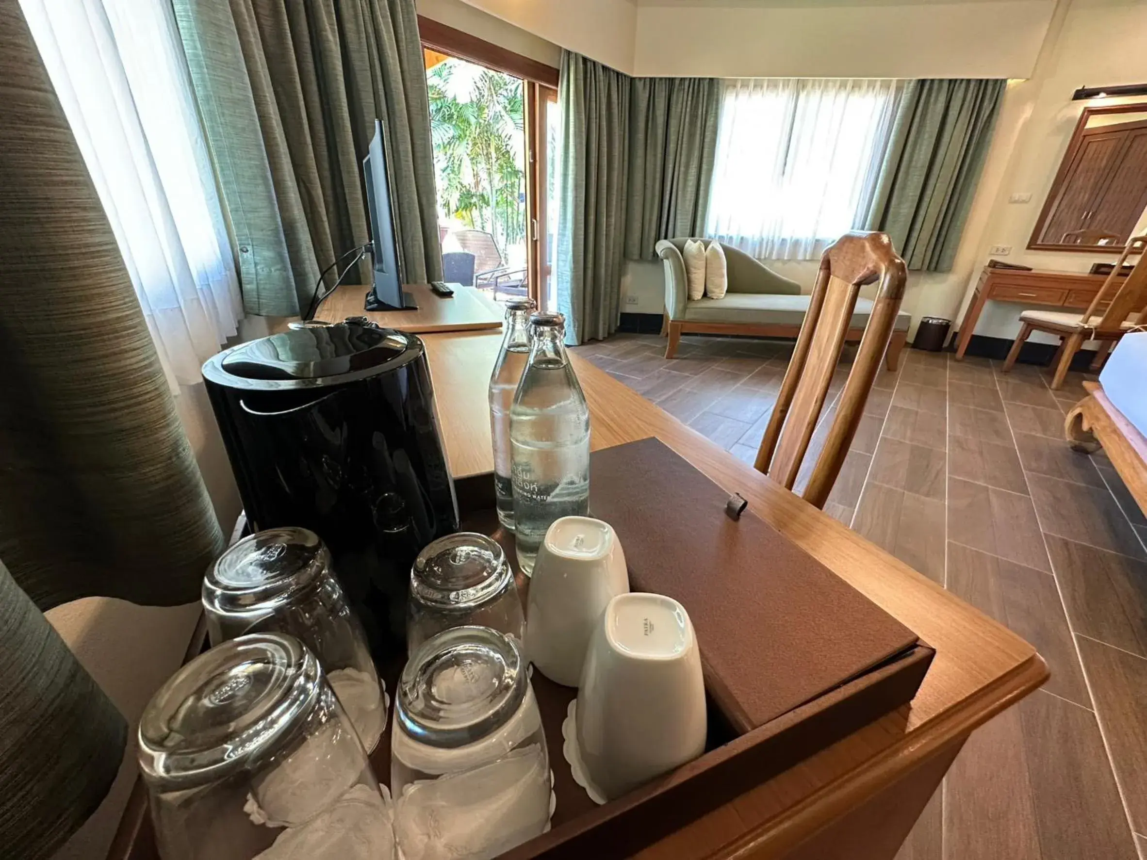 Coffee/tea facilities, Bed in Seaview Resort Khao Lak - SHA Plus Coffee/tea facilities, Bed in Seaview Resort Khao Lak - SHA Plus