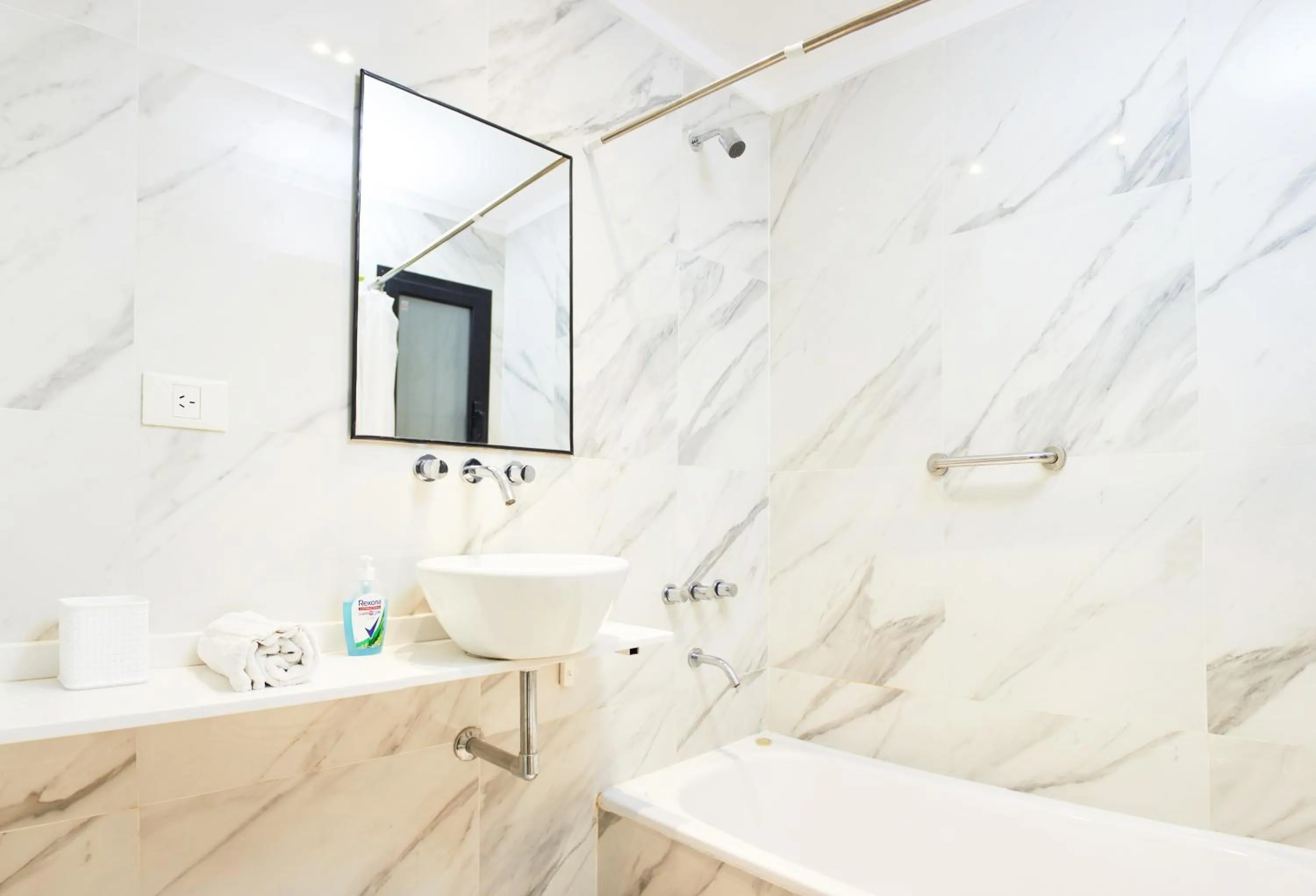 Bathroom in Monroe Suites