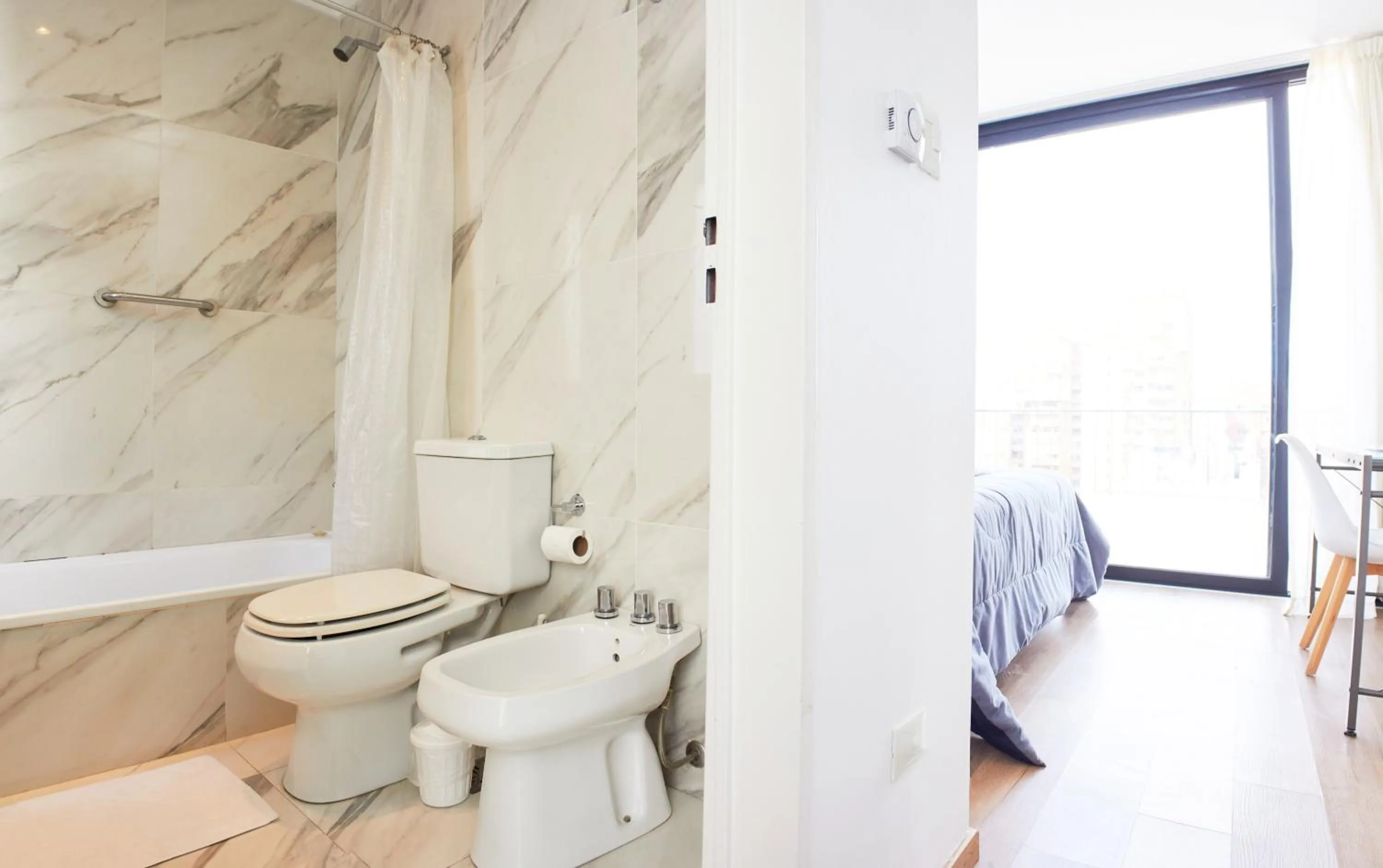 Bathroom in Monroe Suites