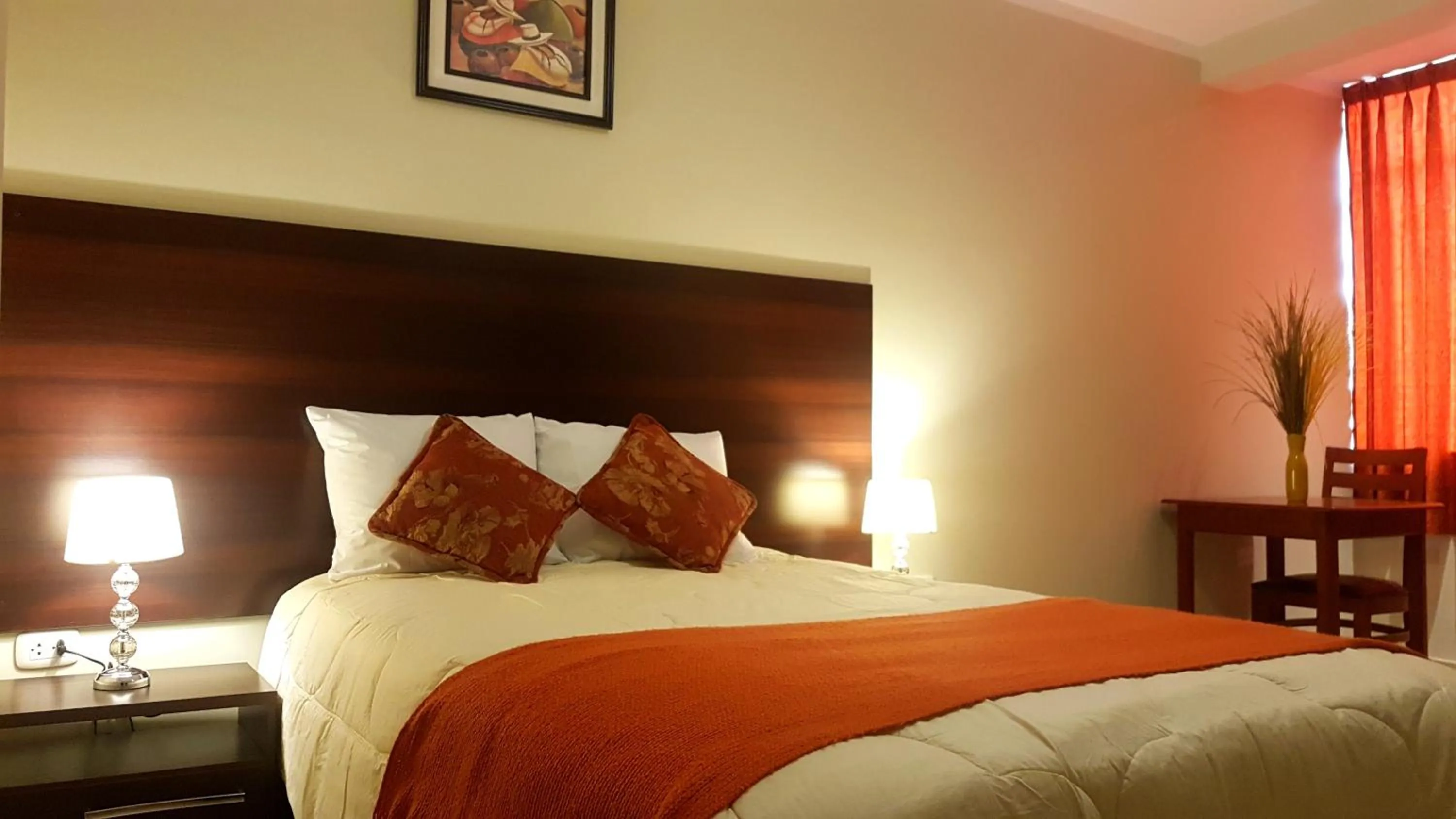 Bed in Hotel Los Nogales