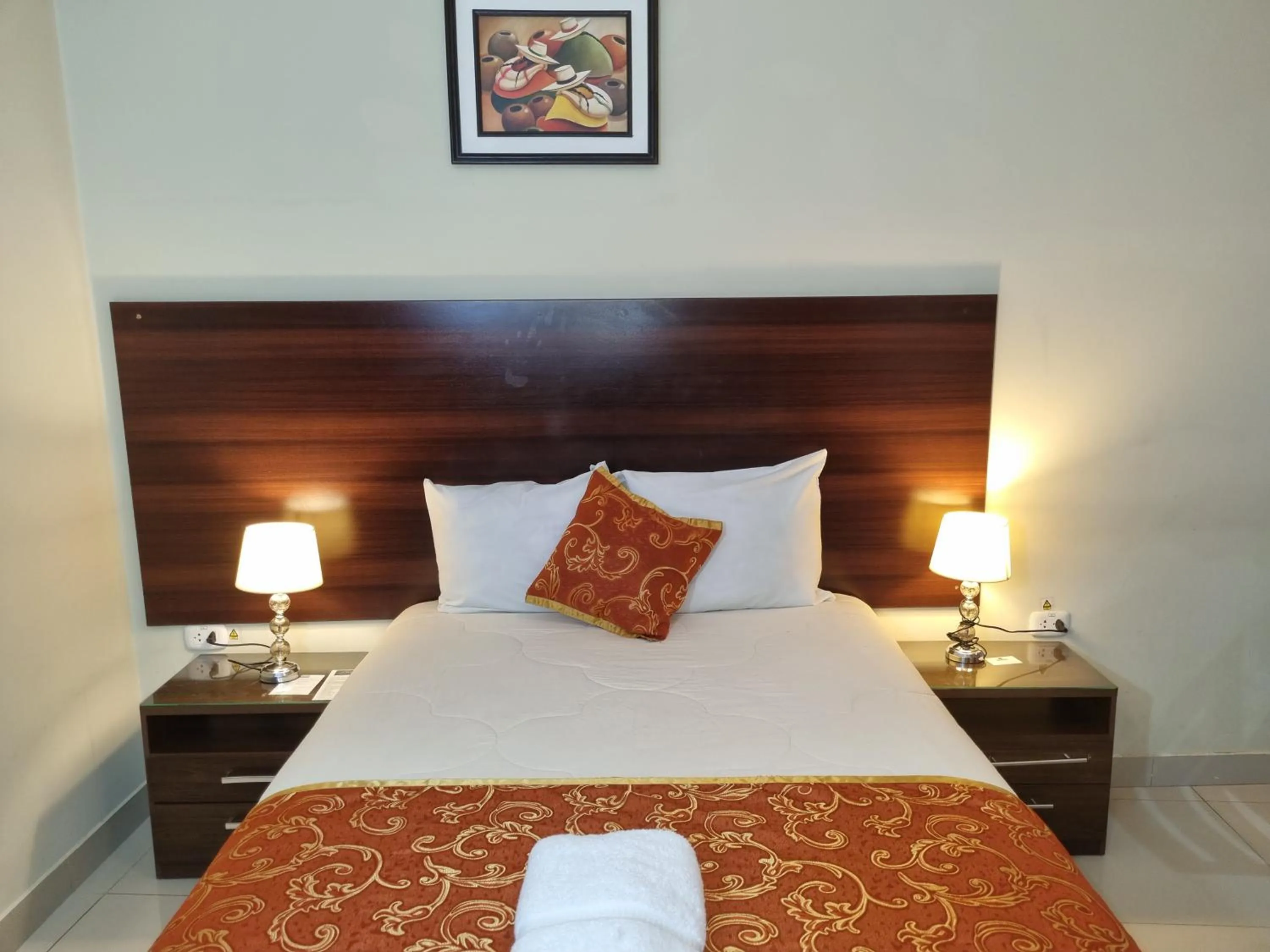 Bed in Hotel Los Nogales