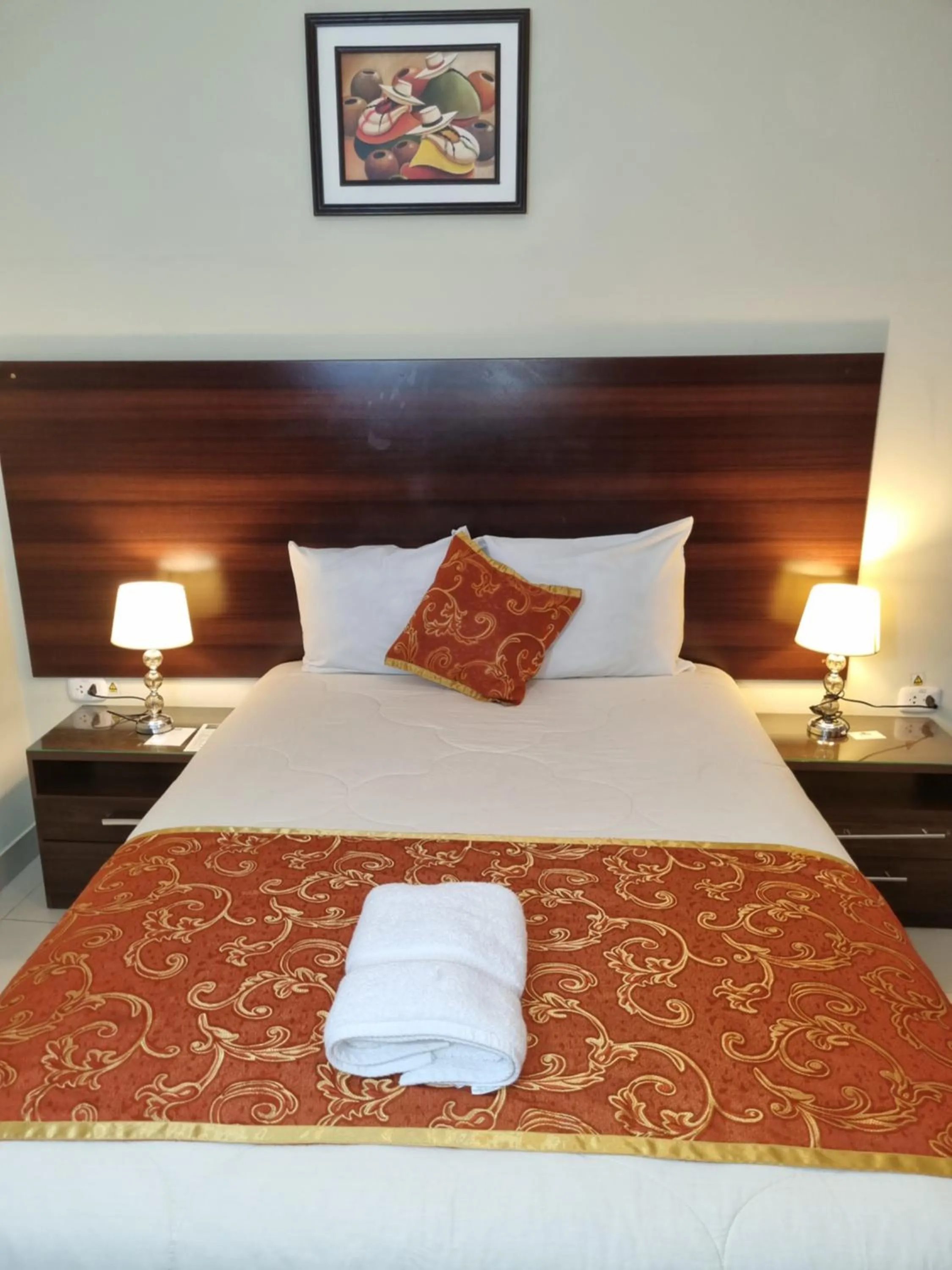 Bed in Hotel Los Nogales