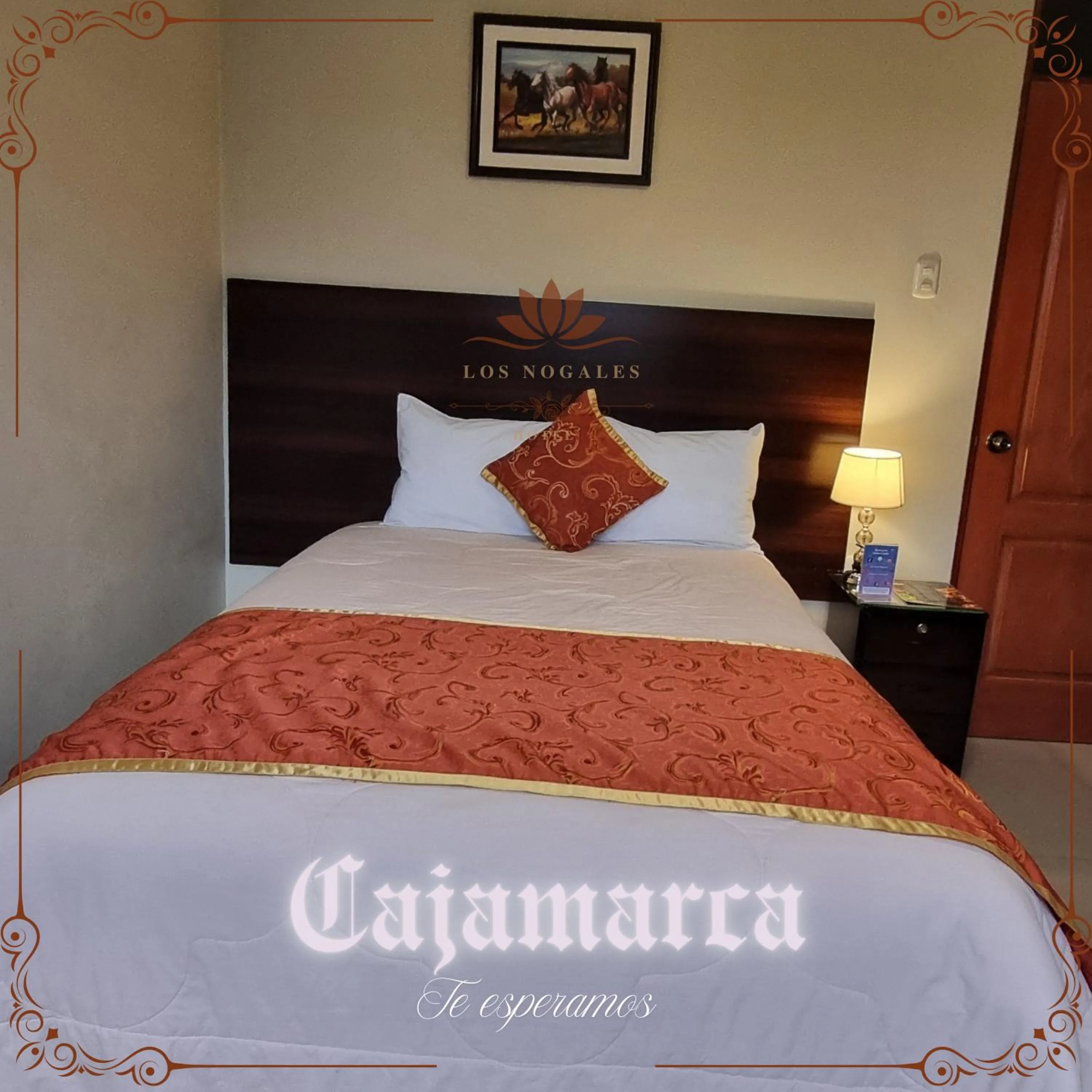 Bed in Hotel Los Nogales