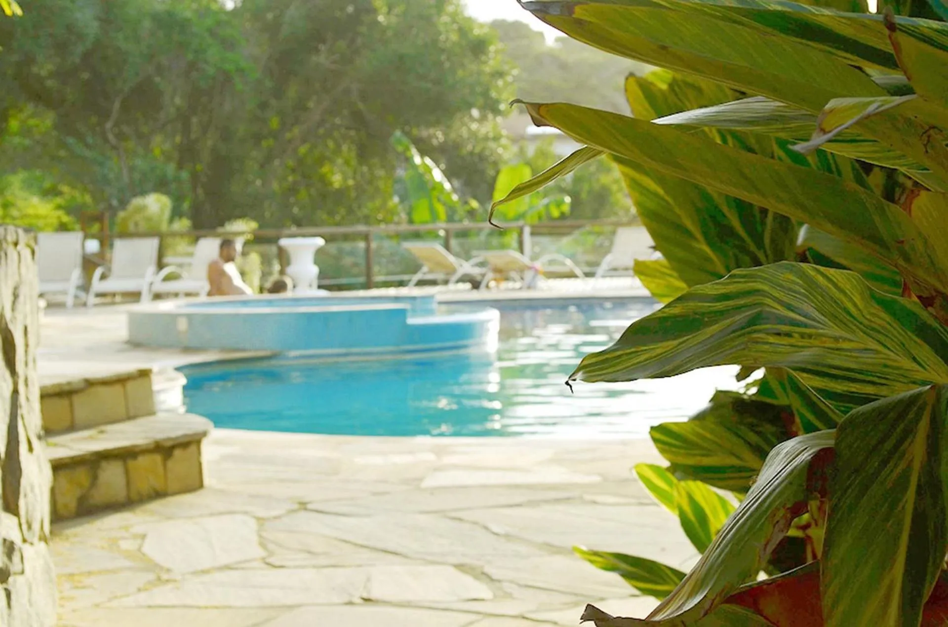 Pool view in Pousada Pelicano