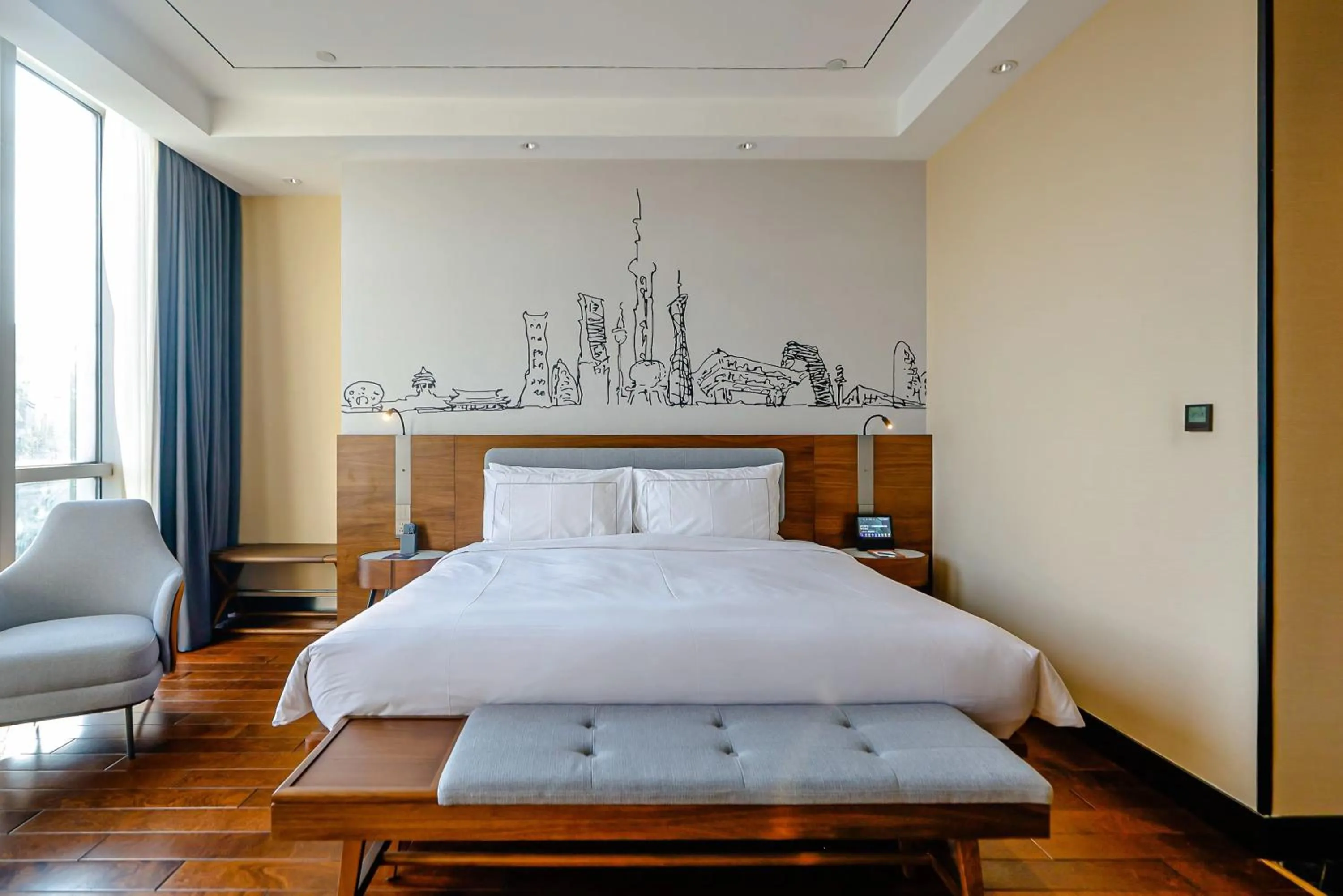 Bed in Shanghai International Tourist Resort Fuyi Hotel