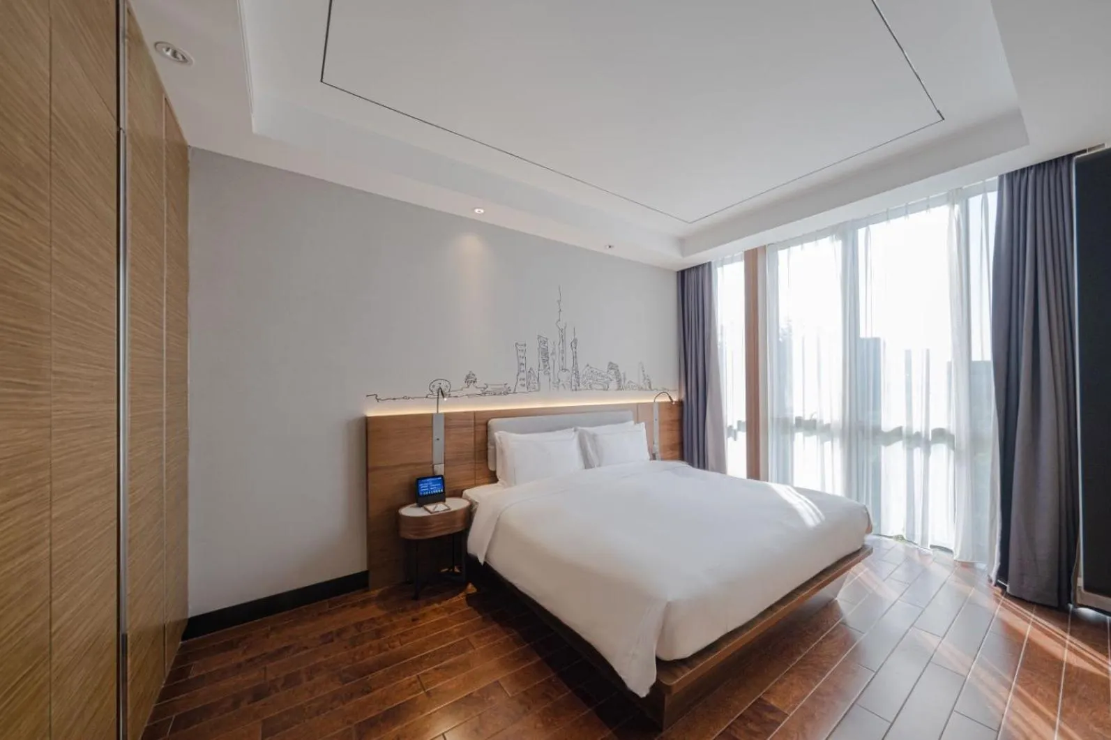 Bed in UrCove by Hyatt Shanghai Pudong East