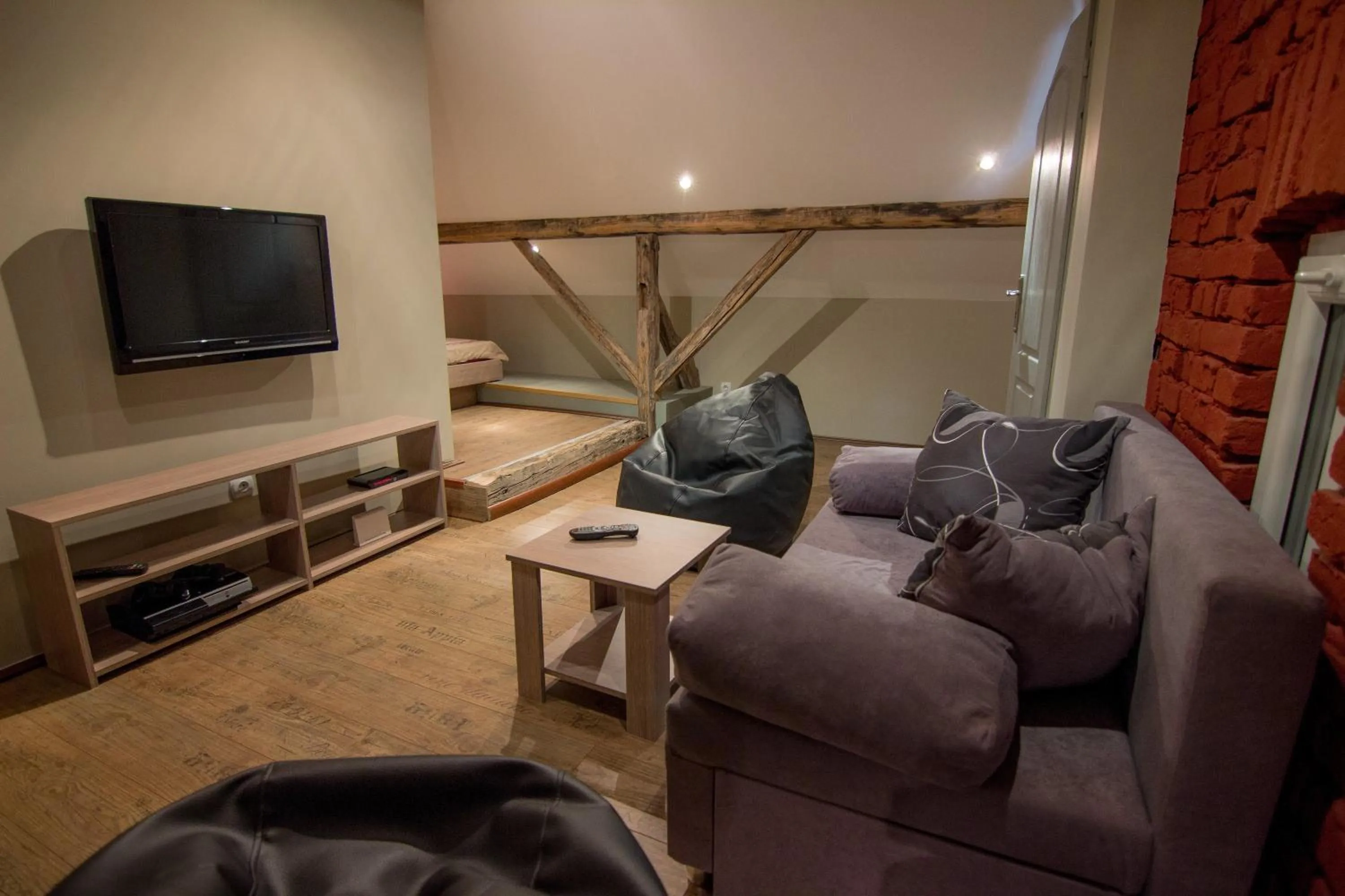 Living room in Central Park Apartments